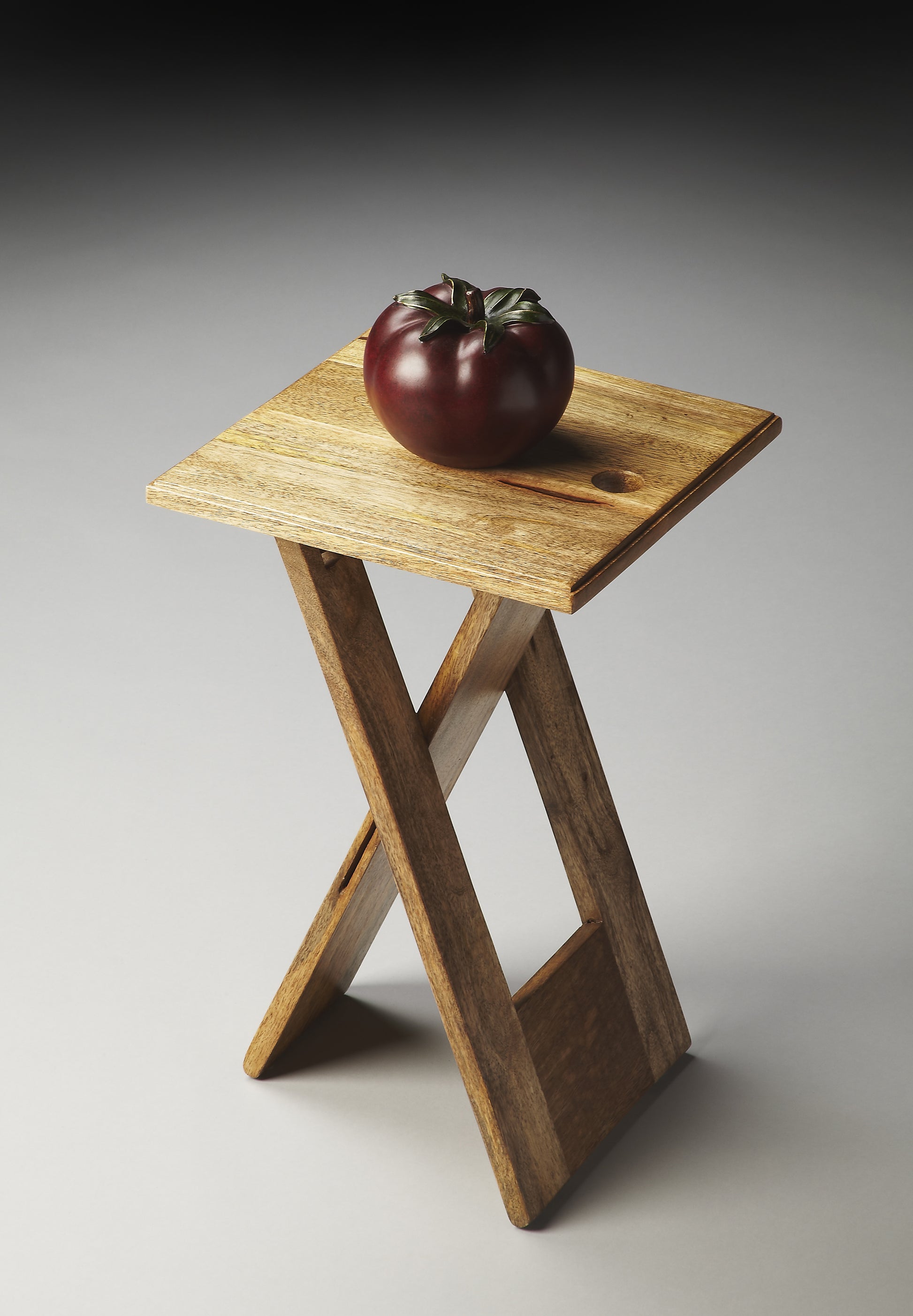 Butler Specialty Company Hammond 11.75 in. W Square Wood Folding Side Table, Natural