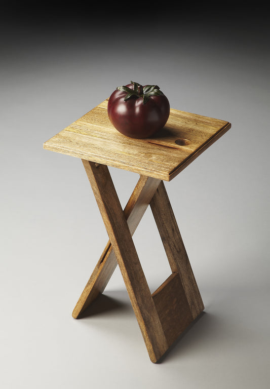 Butler Specialty Company Hammond 11.75 in. W Square Wood Folding Side Table, Natural