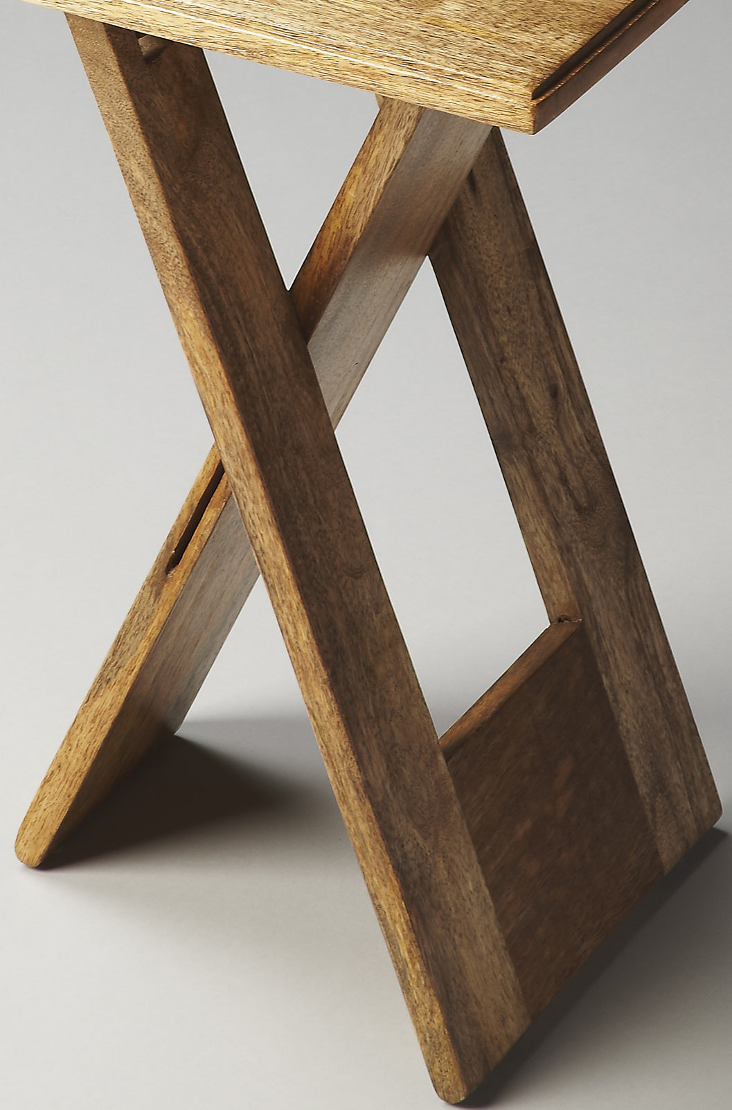 Butler Specialty Company Hammond 11.75 in. W Square Wood Folding Side Table, Natural