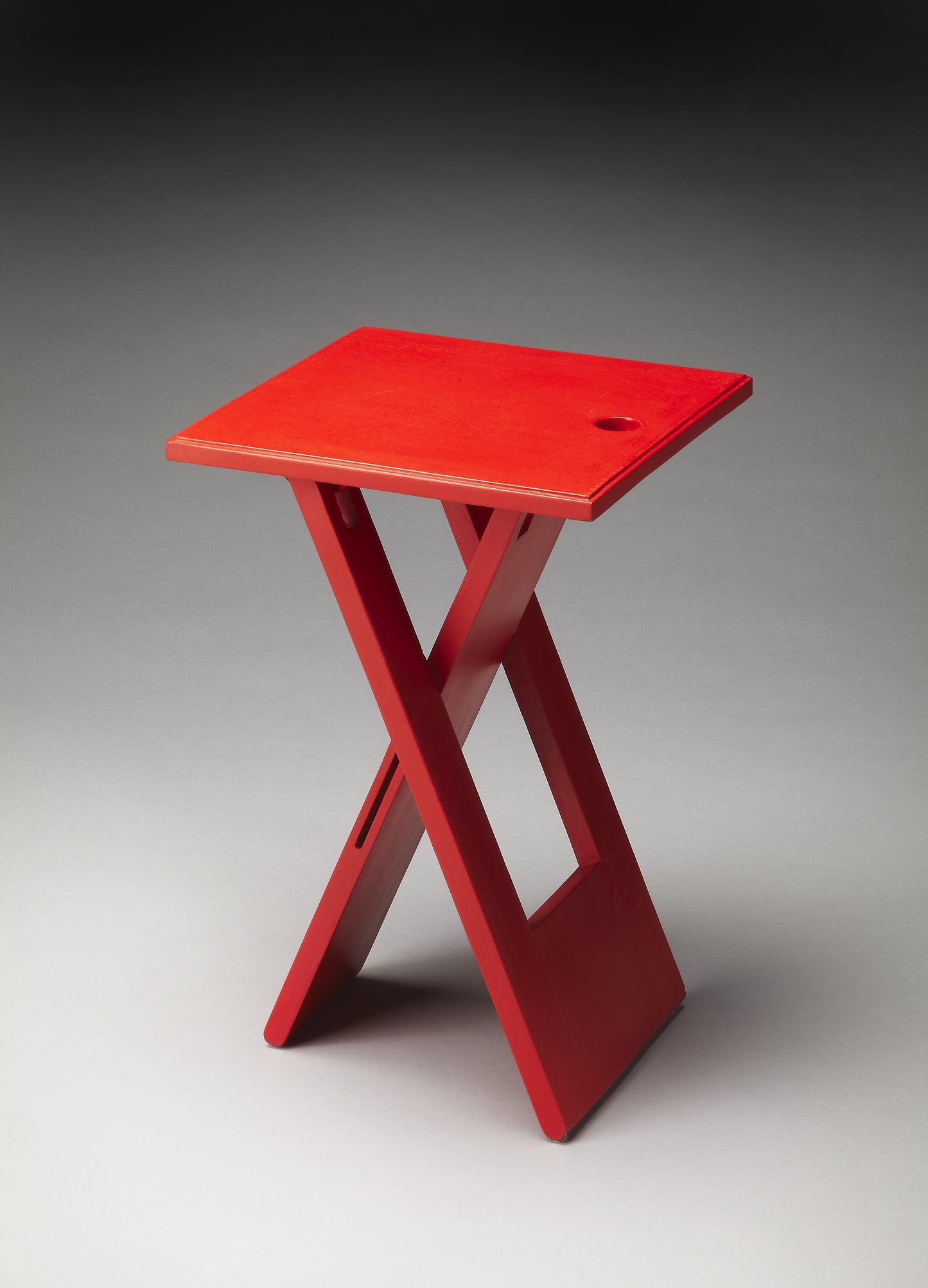 Butler Specialty Company Hammond 11.75 in. W Square Wood Folding Side Table, Red