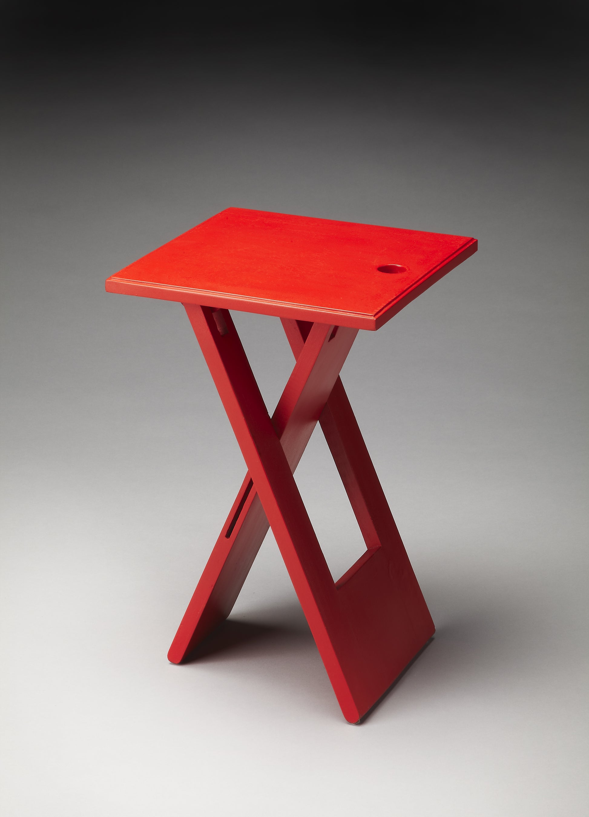 Butler Specialty Company Hammond 11.75 in. W Square Wood Folding Side Table, Red