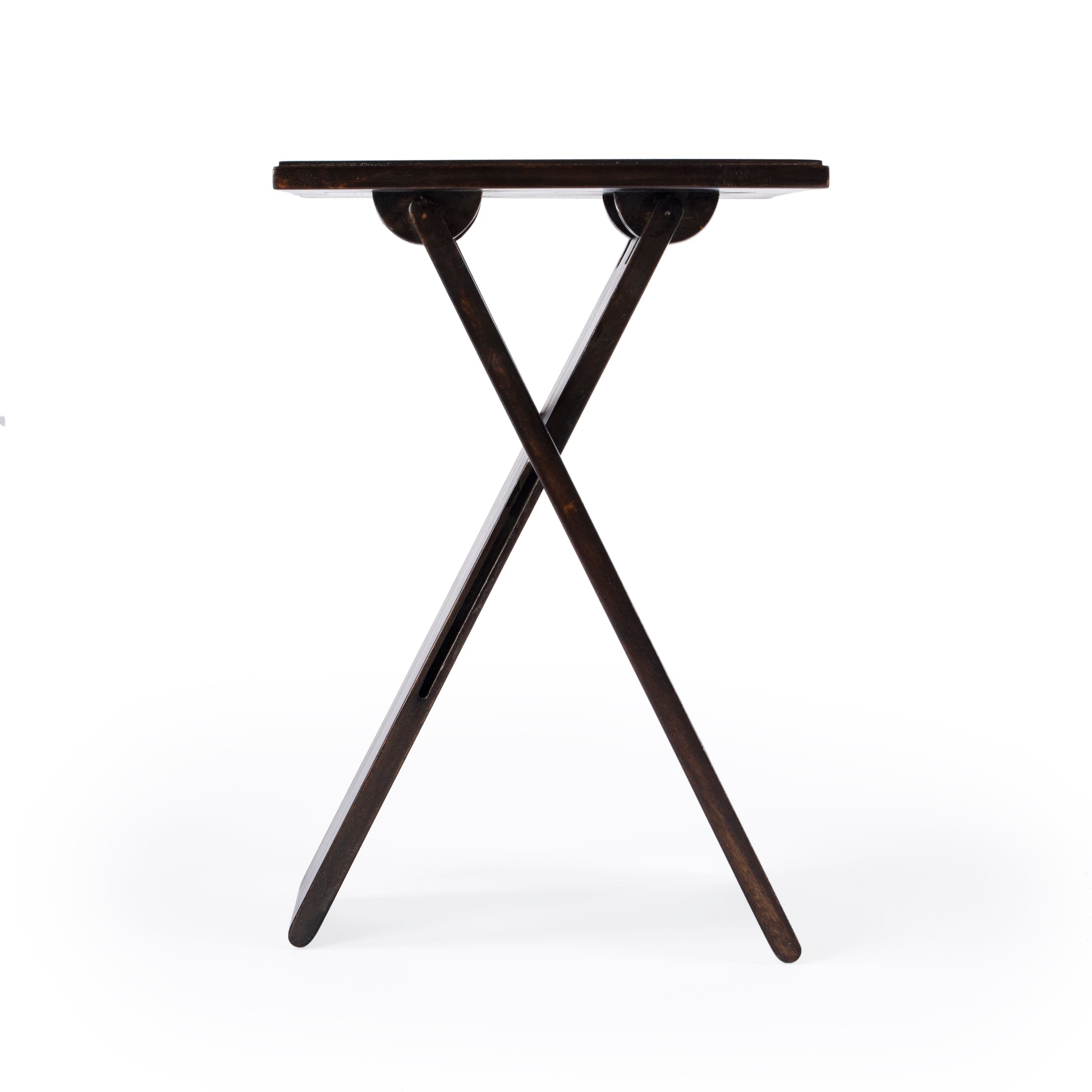 Butler Specialty Company Hammond 11.75 in. W Square Wood Folding Side Table, Dark Brown