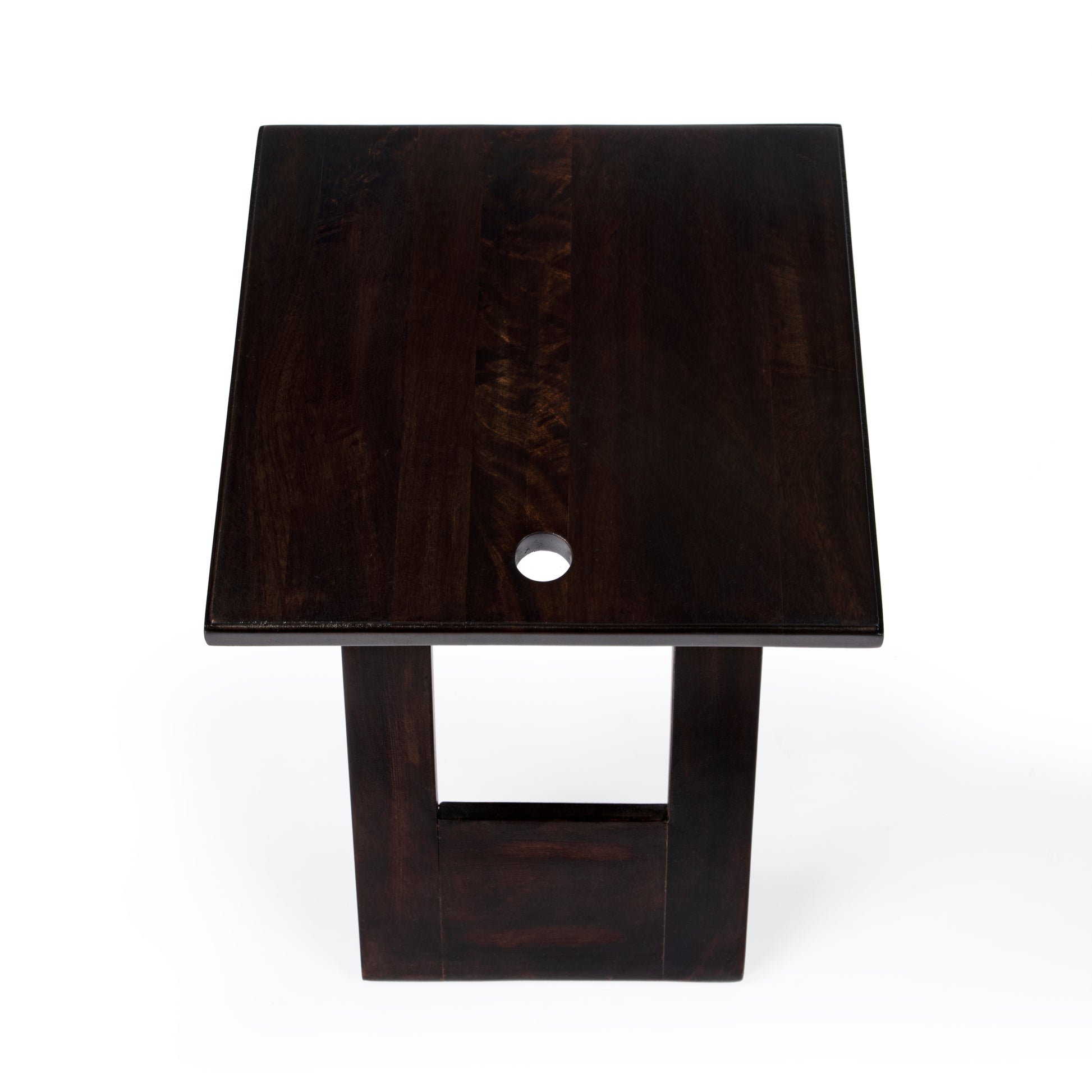 Butler Specialty Company Hammond 11.75 in. W Square Wood Folding Side Table, Dark Brown