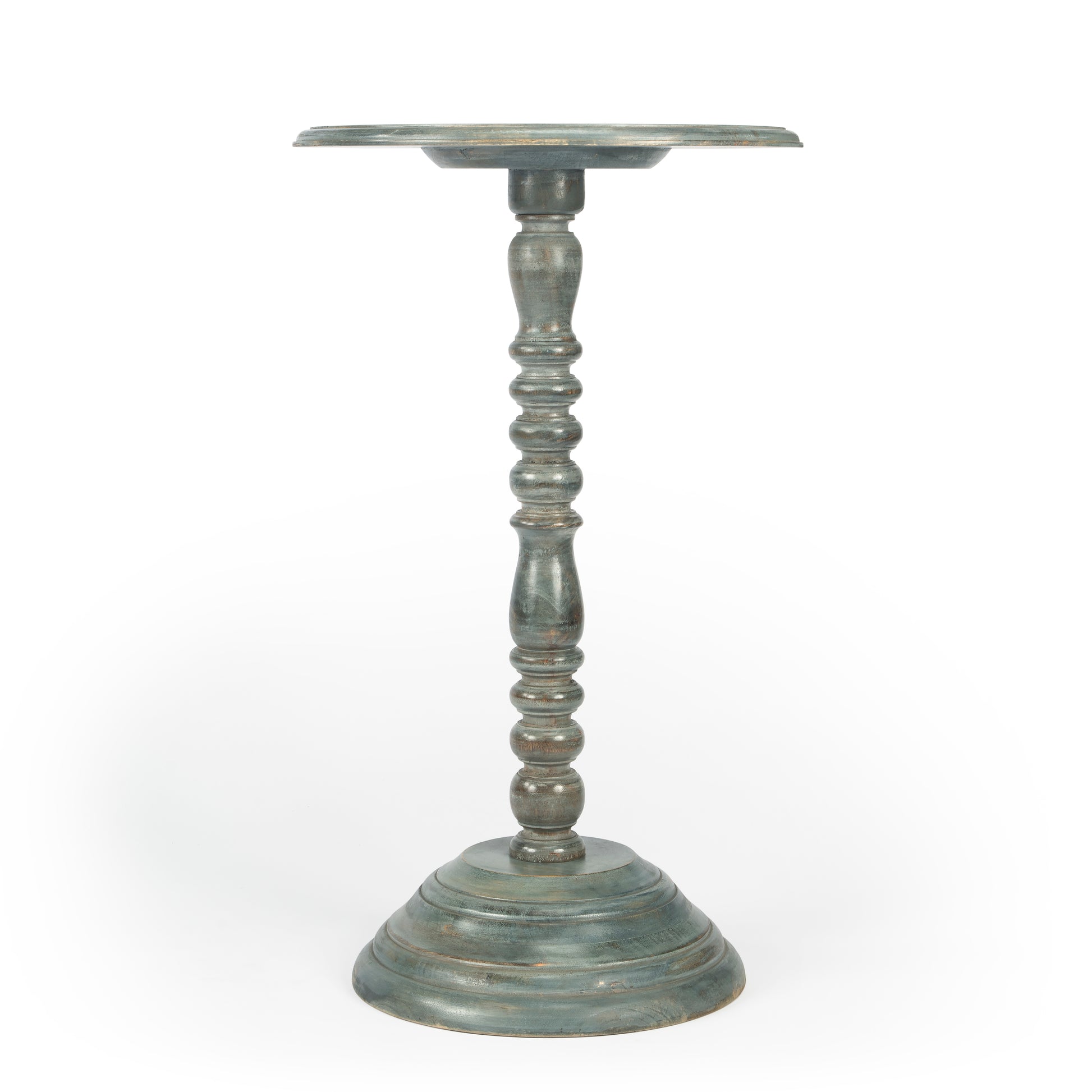 Butler Specialty Company Dani 16 in. W Round Pedestal Side Table, Gray