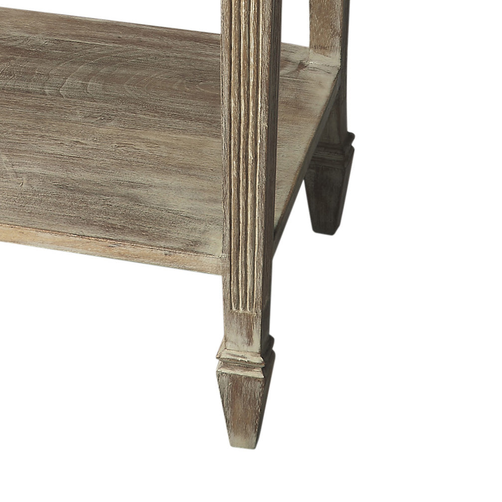 Butler Specialty Company Bixby 16.5 in. W Rectangular Wood 1 Drawer Side Table with Open Lower Shelf, Gray