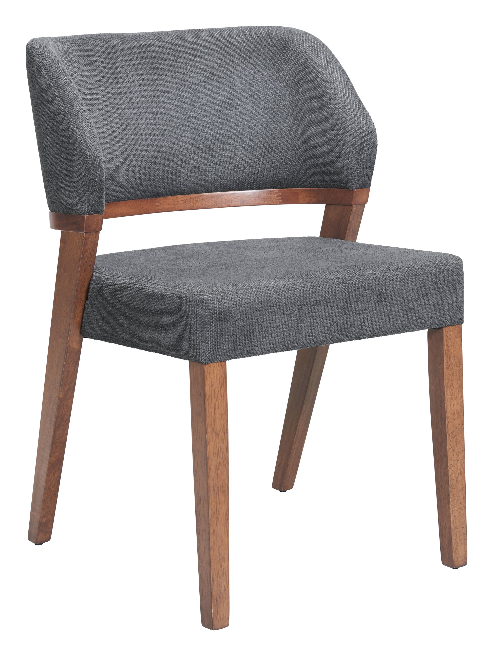 Sunobu Dining Chair (Set of 2) Azure Gray & Walnut - 6