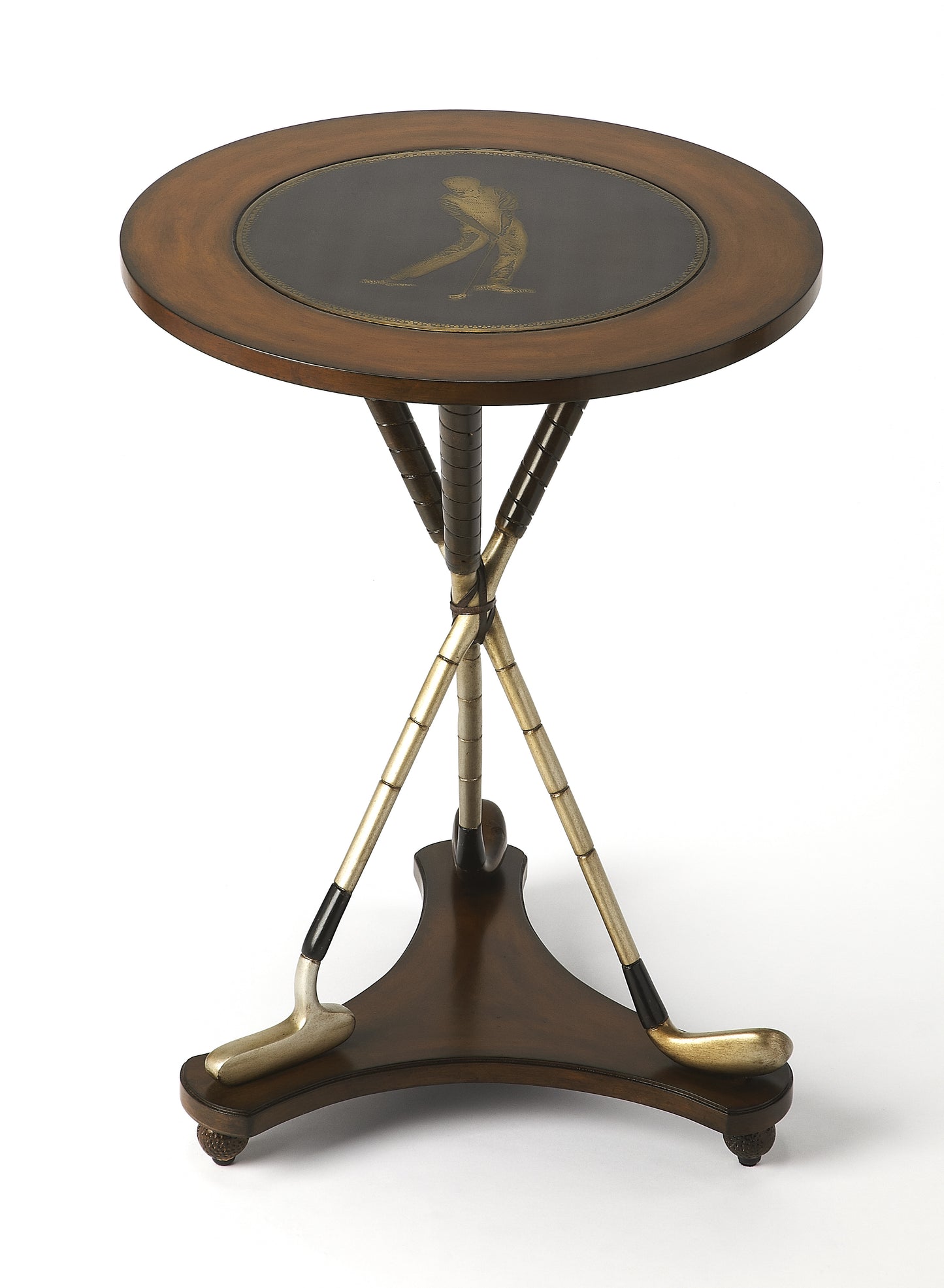 Butler Specialty Company Nineteenth Hole Round Golf 20"W Side Table, Multi-Color