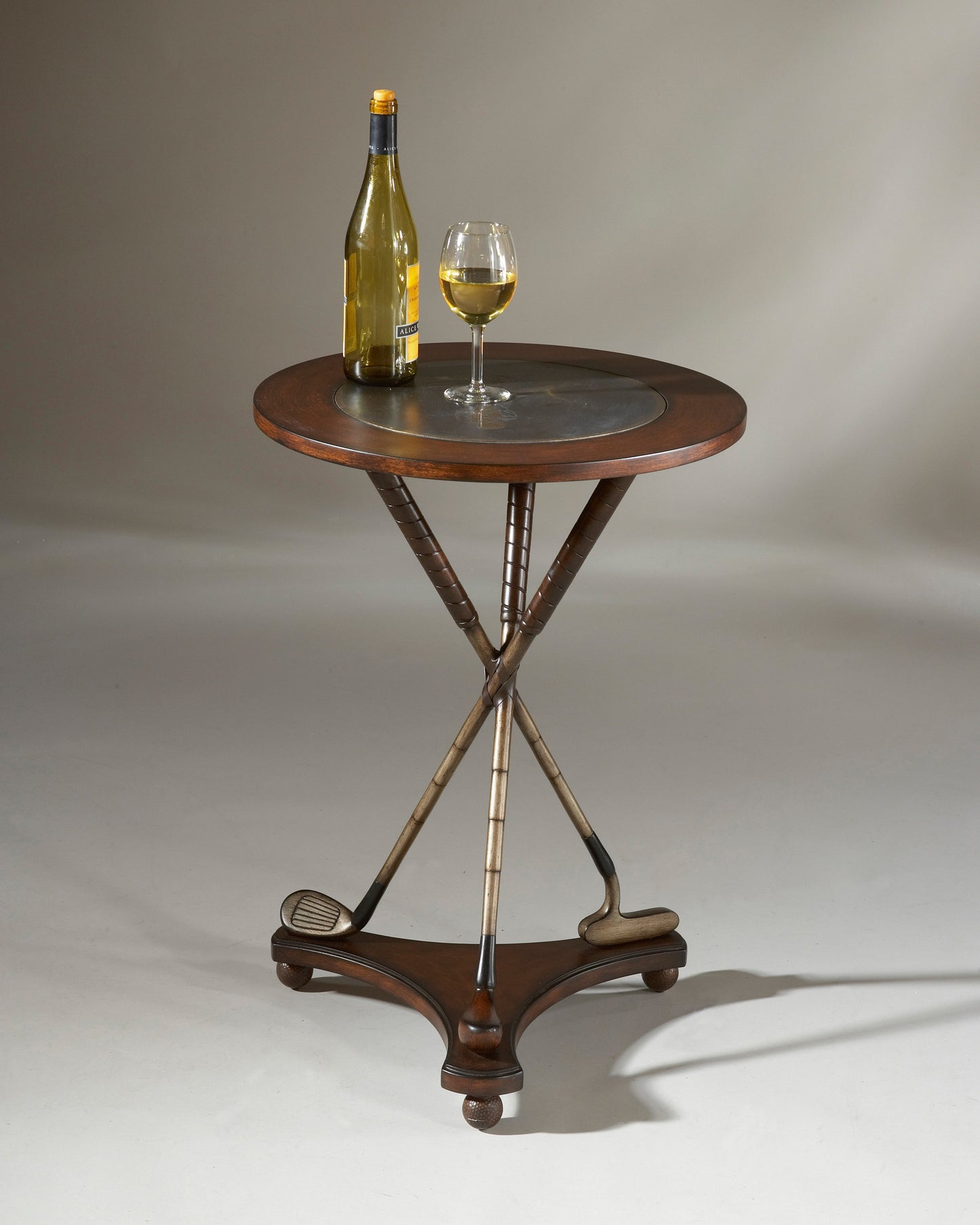 Butler Specialty Company Nineteenth Hole Round Golf 20"W Side Table, Multi-Color