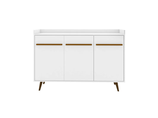 Manhattan Comfort Bradley 53.54 Buffet Stand with 4 Shelves in White 230BMC6