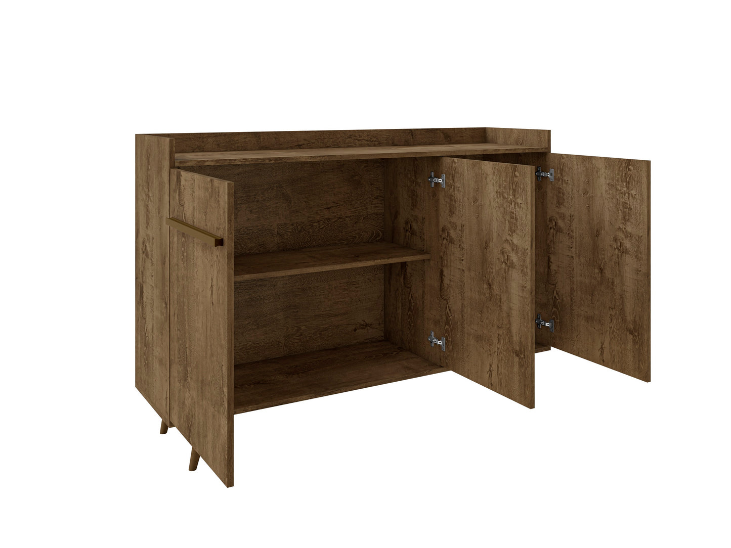 Bradley Mid-Century Modern 54" Sideboard in Rustic Brown 230BMC9
