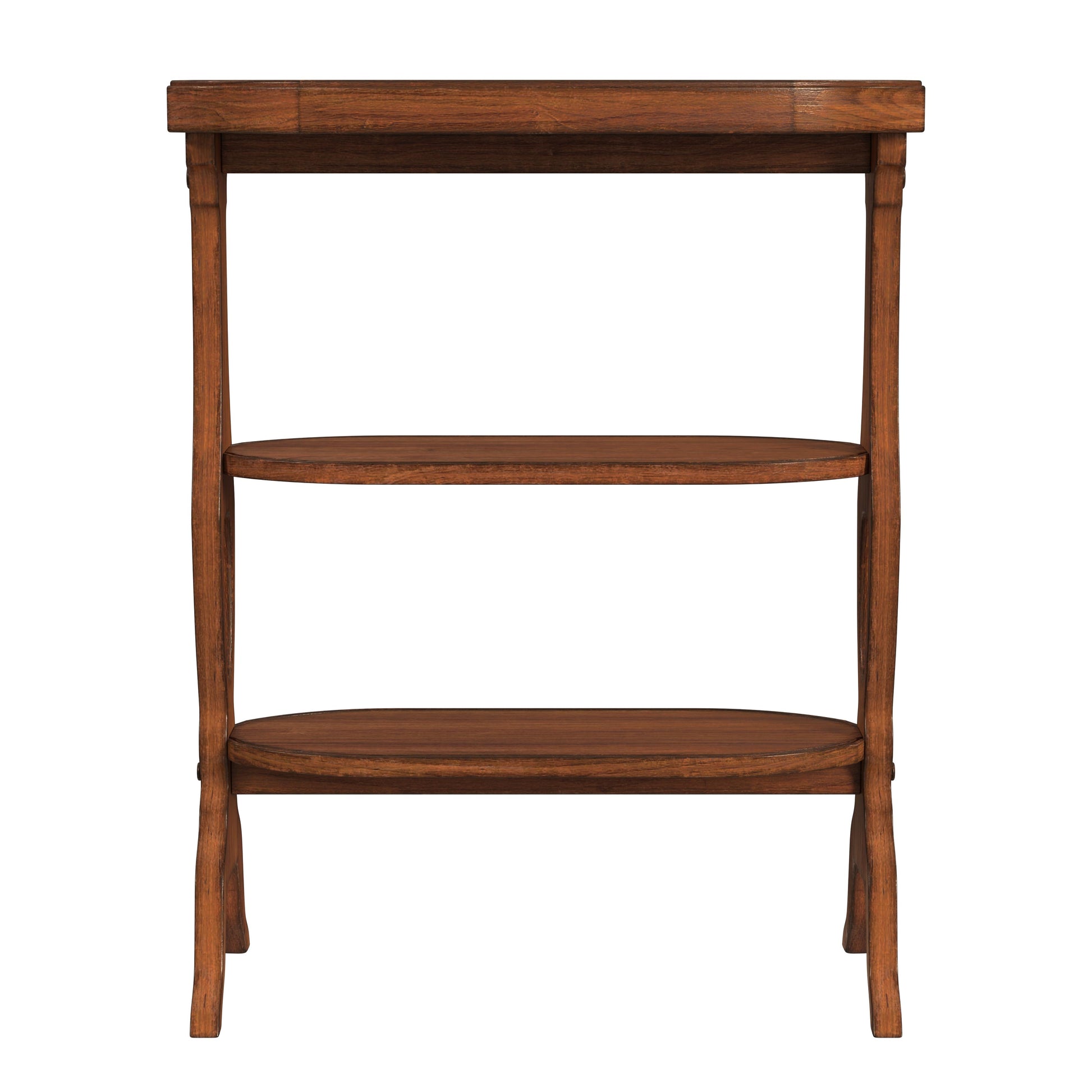 Butler Specialty Company Hadley 22 in. W Octagonal Wood 3 Tier Side Table, Medium Brown