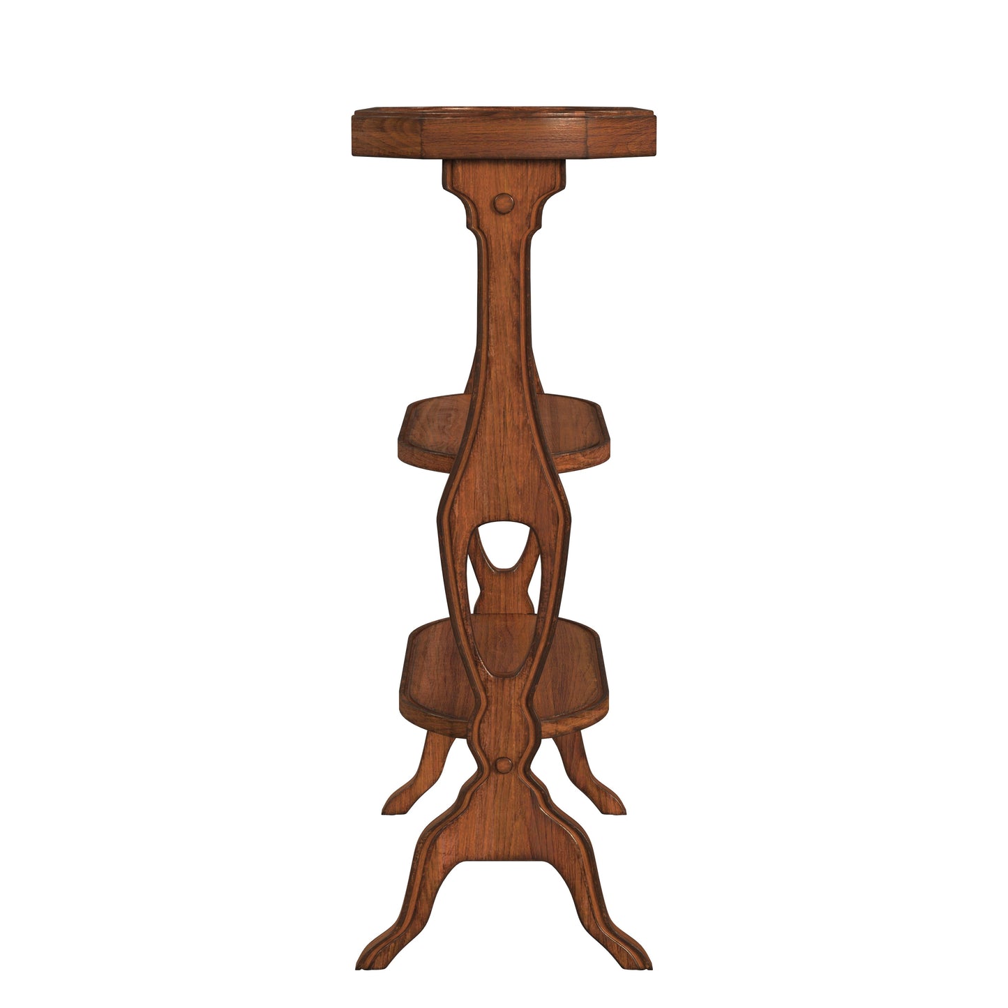Butler Specialty Company Hadley 22 in. W Octagonal Wood 3 Tier Side Table, Medium Brown