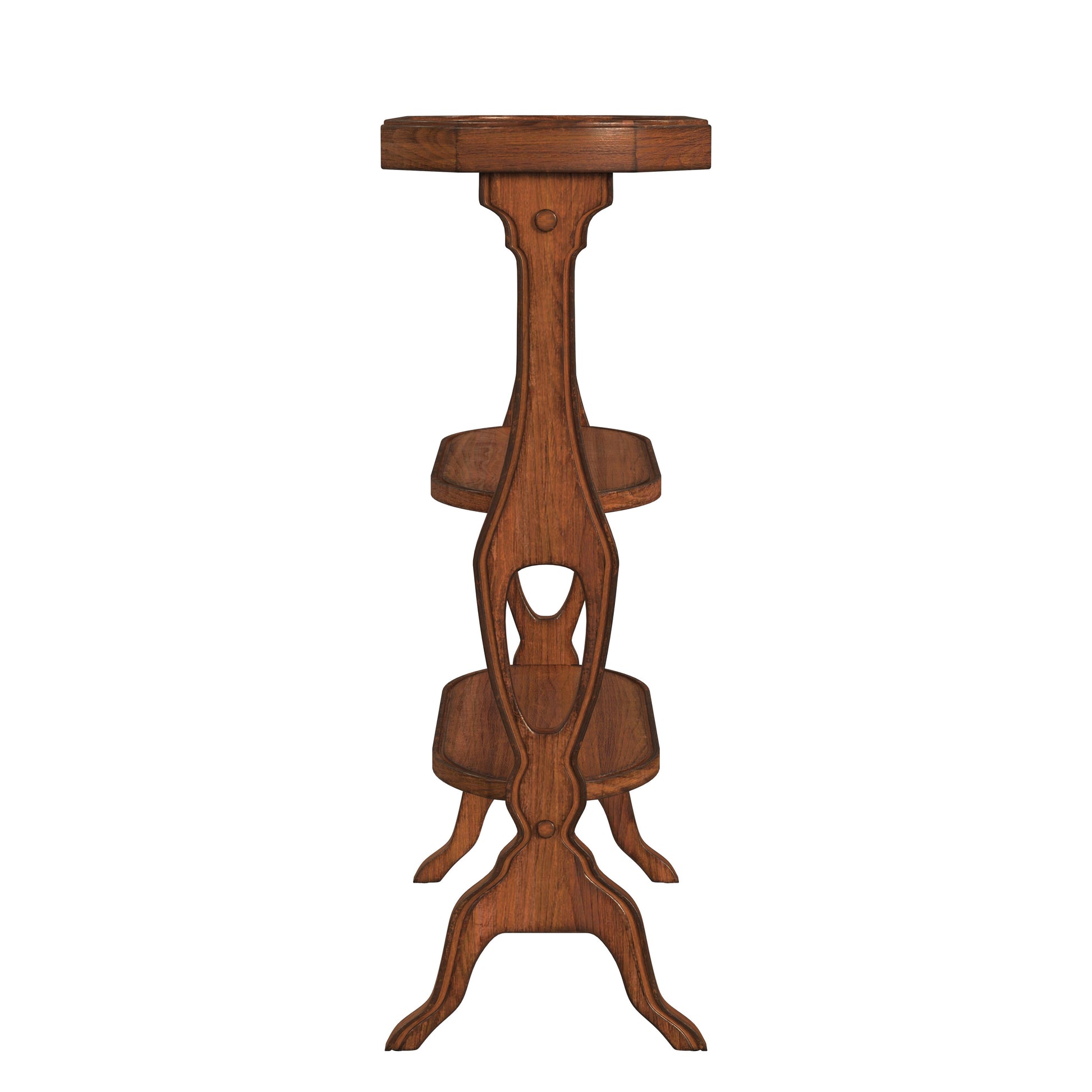Butler Specialty Company Hadley 22 in. W Octagonal Wood 3 Tier Side Table, Medium Brown