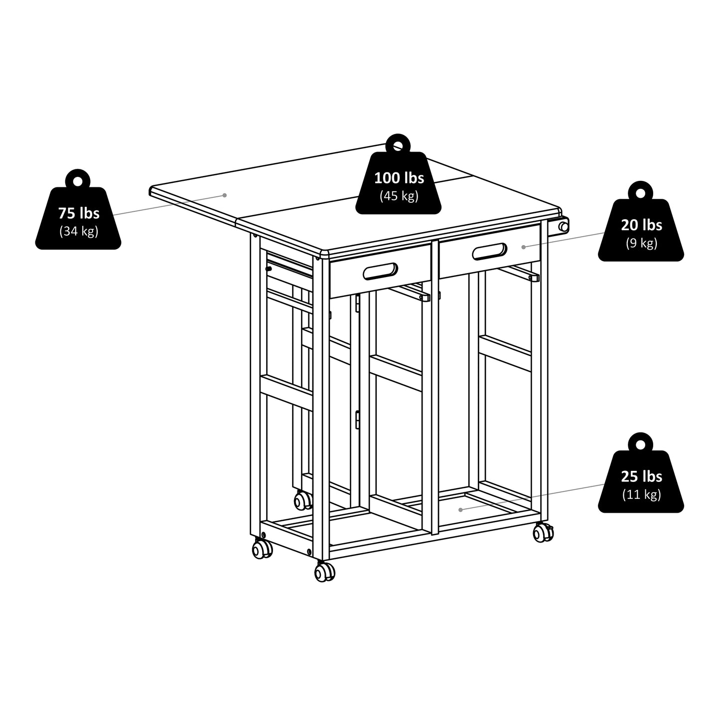 Suzanne 3-Pc Space Saver Set, Coffee