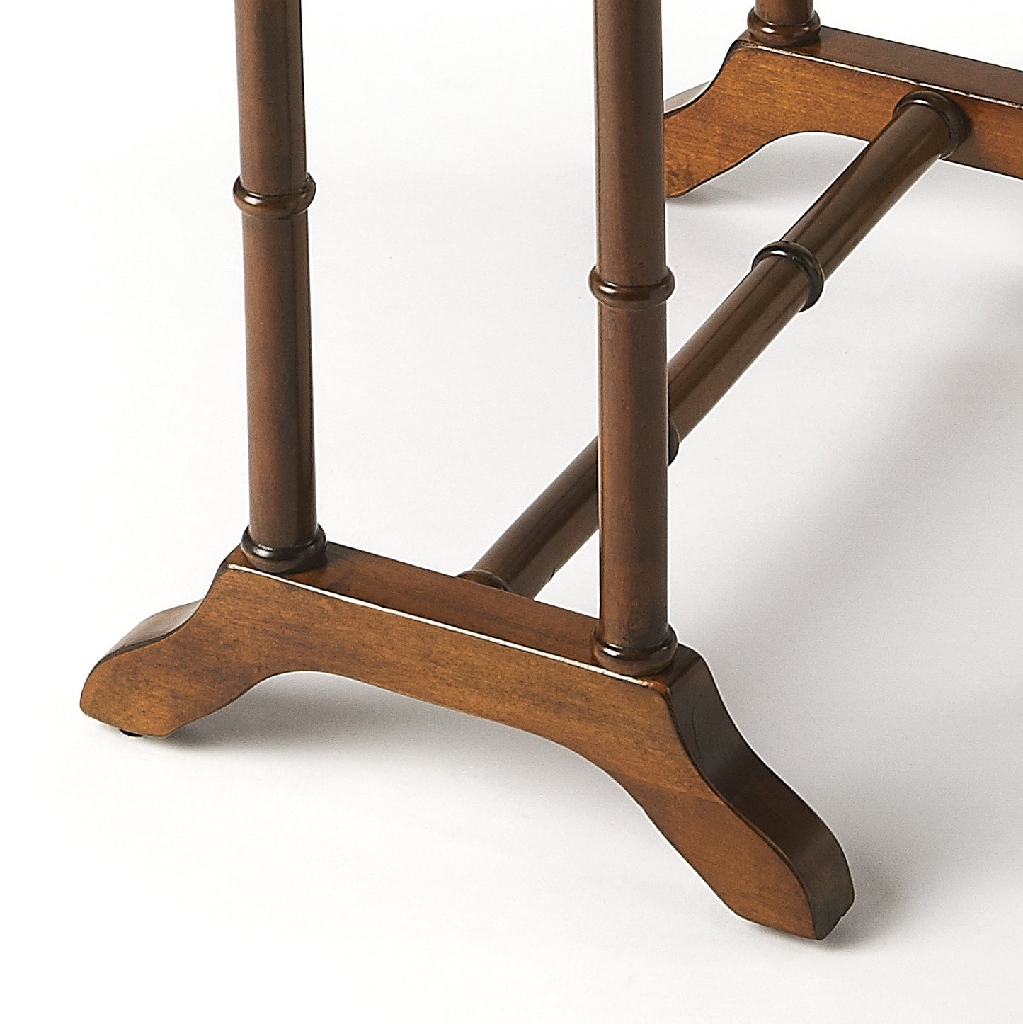 Butler Specialty Company Darrow 24 in. W Fully Extended Rectangualr Wood Drop-Leaf 1 Drawer Side Table, Medium Brown