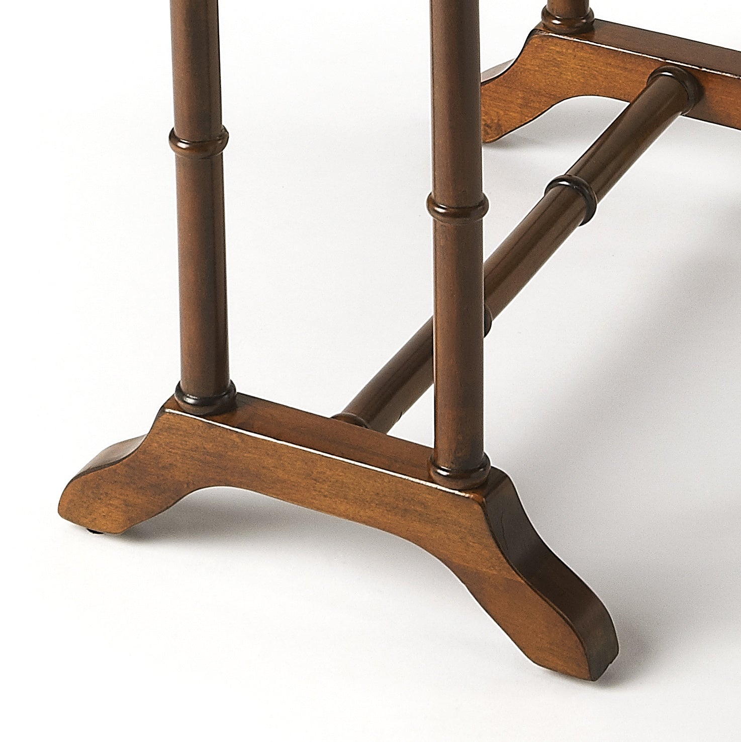 Butler Specialty Company Darrow 24 in. W Fully Extended Rectangualr Wood Drop-Leaf 1 Drawer Side Table, Medium Brown