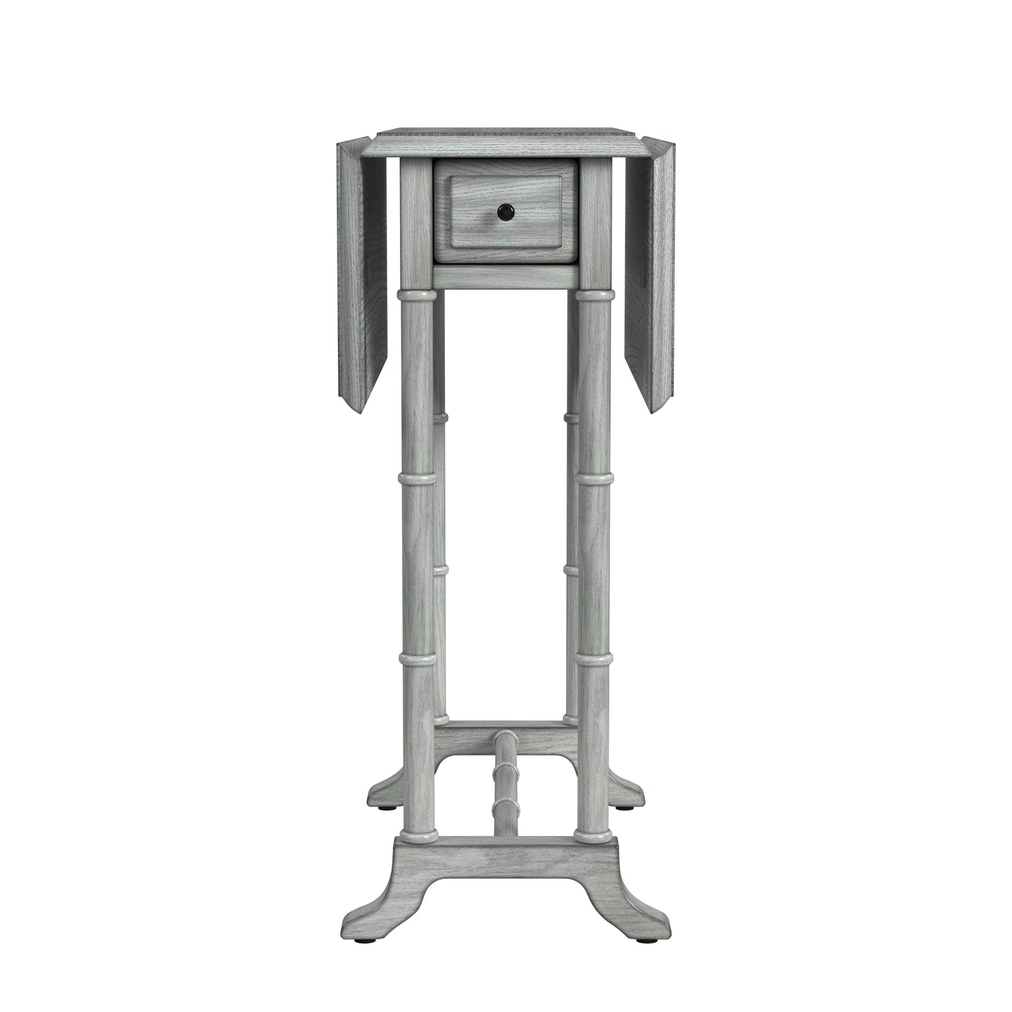 Butler Specialty Company Darrow 24 in. W Fully Extended Rectangualr Wood Drop-Leaf 1 Drawer Side Table, Gray