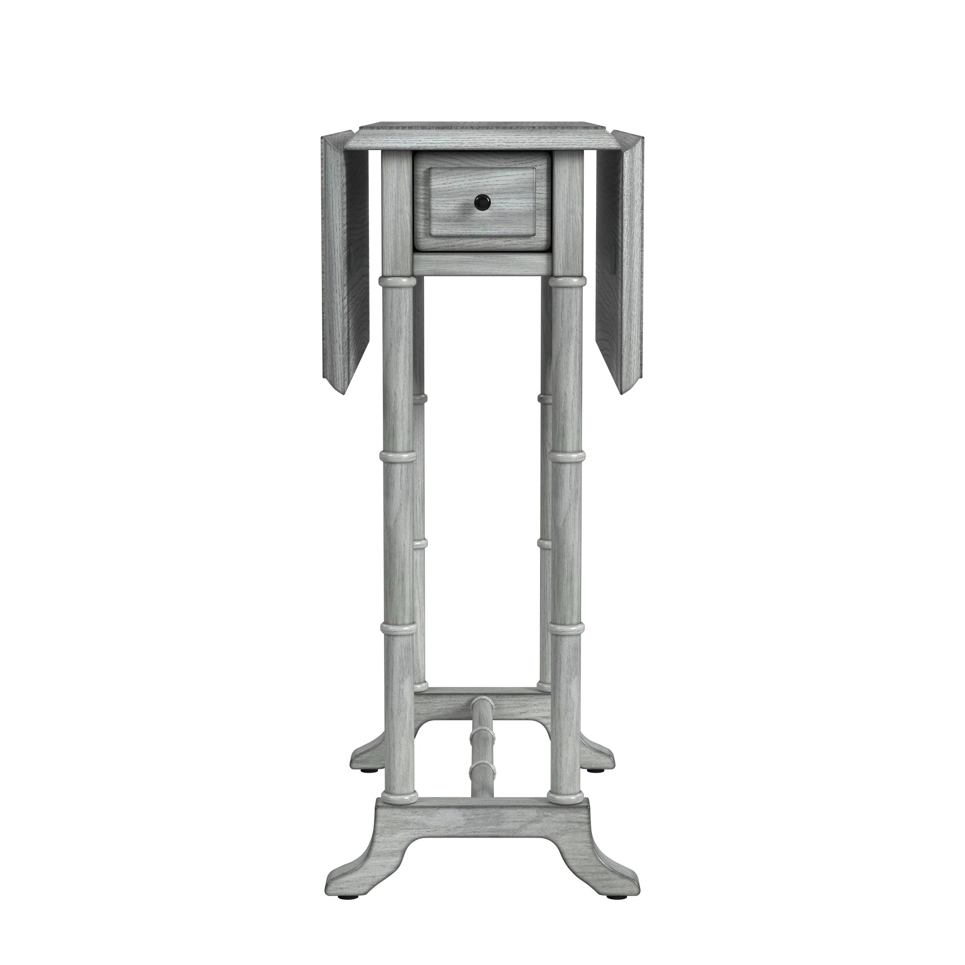 Butler Specialty Company Darrow 24 in. W Fully Extended Rectangualr Wood Drop-Leaf 1 Drawer Side Table, Gray