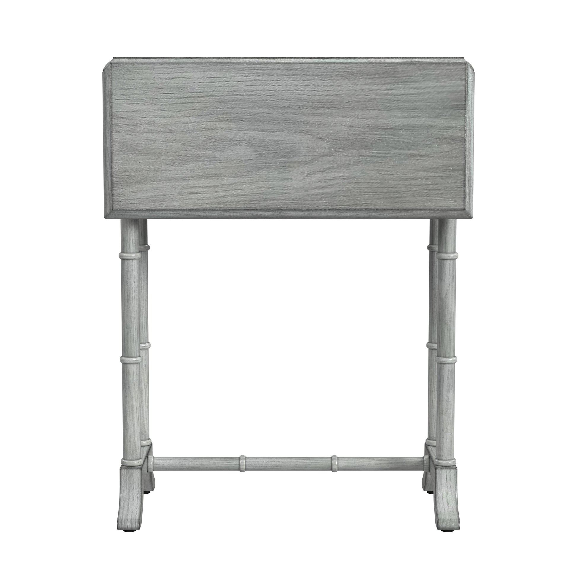 Butler Specialty Company Darrow 24 in. W Fully Extended Rectangualr Wood Drop-Leaf 1 Drawer Side Table, Gray