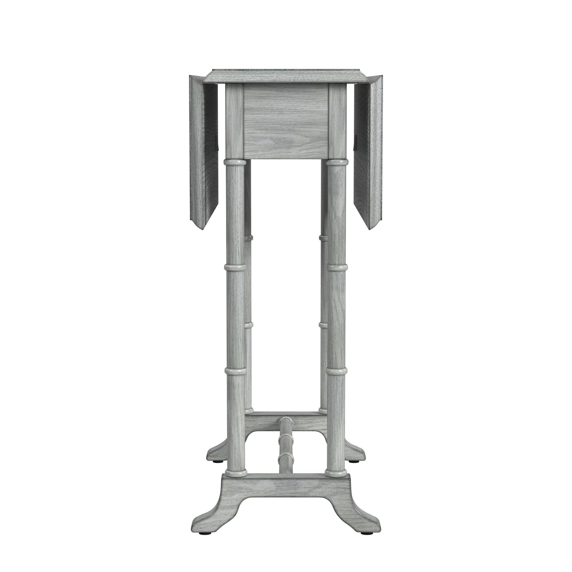 Butler Specialty Company Darrow 24 in. W Fully Extended Rectangualr Wood Drop-Leaf 1 Drawer Side Table, Gray