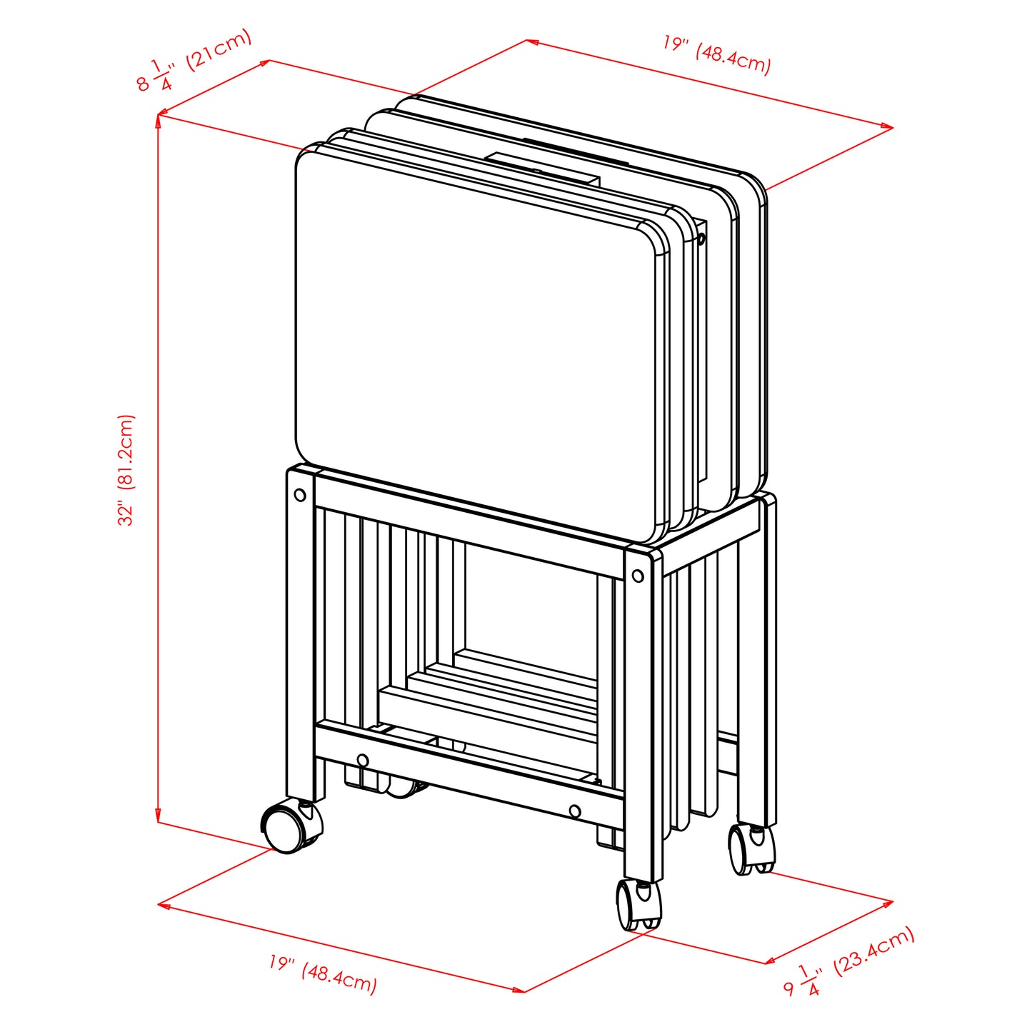 Allen 5-Pc Snack Table Set, Coffee