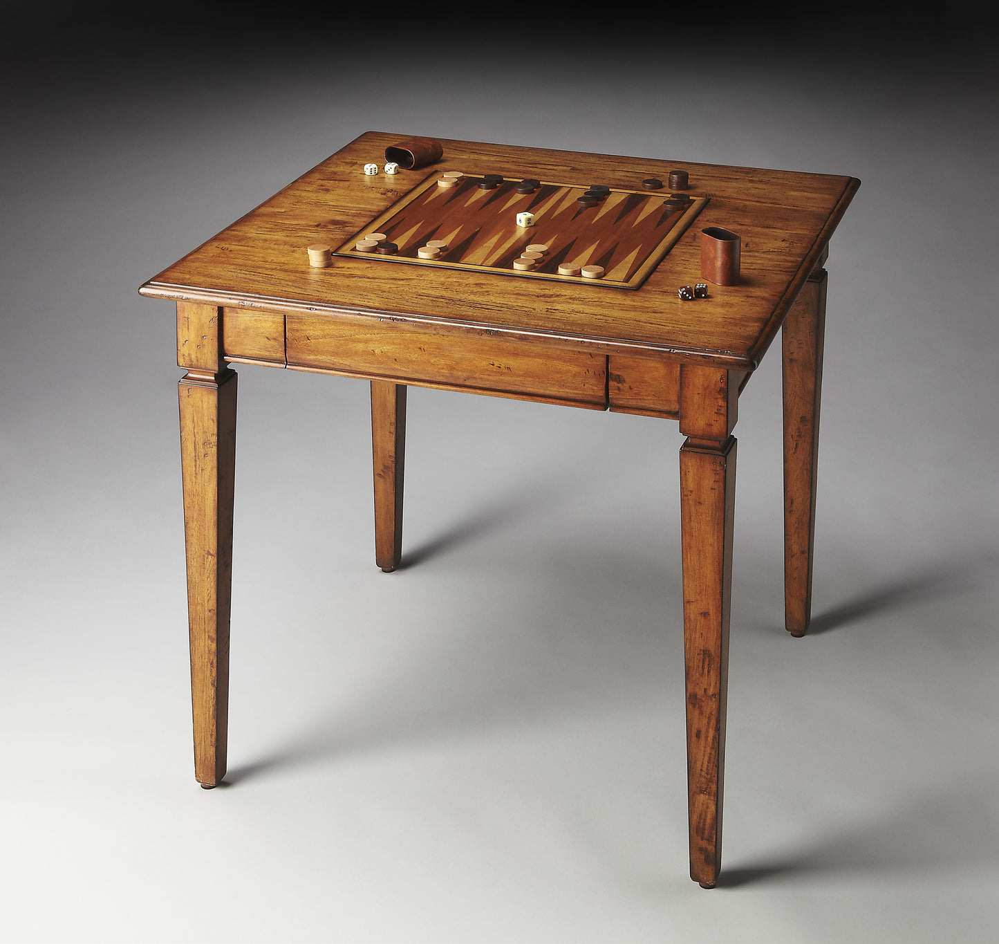 Breckinridge Rustic Game Table in Light Brown  2364120