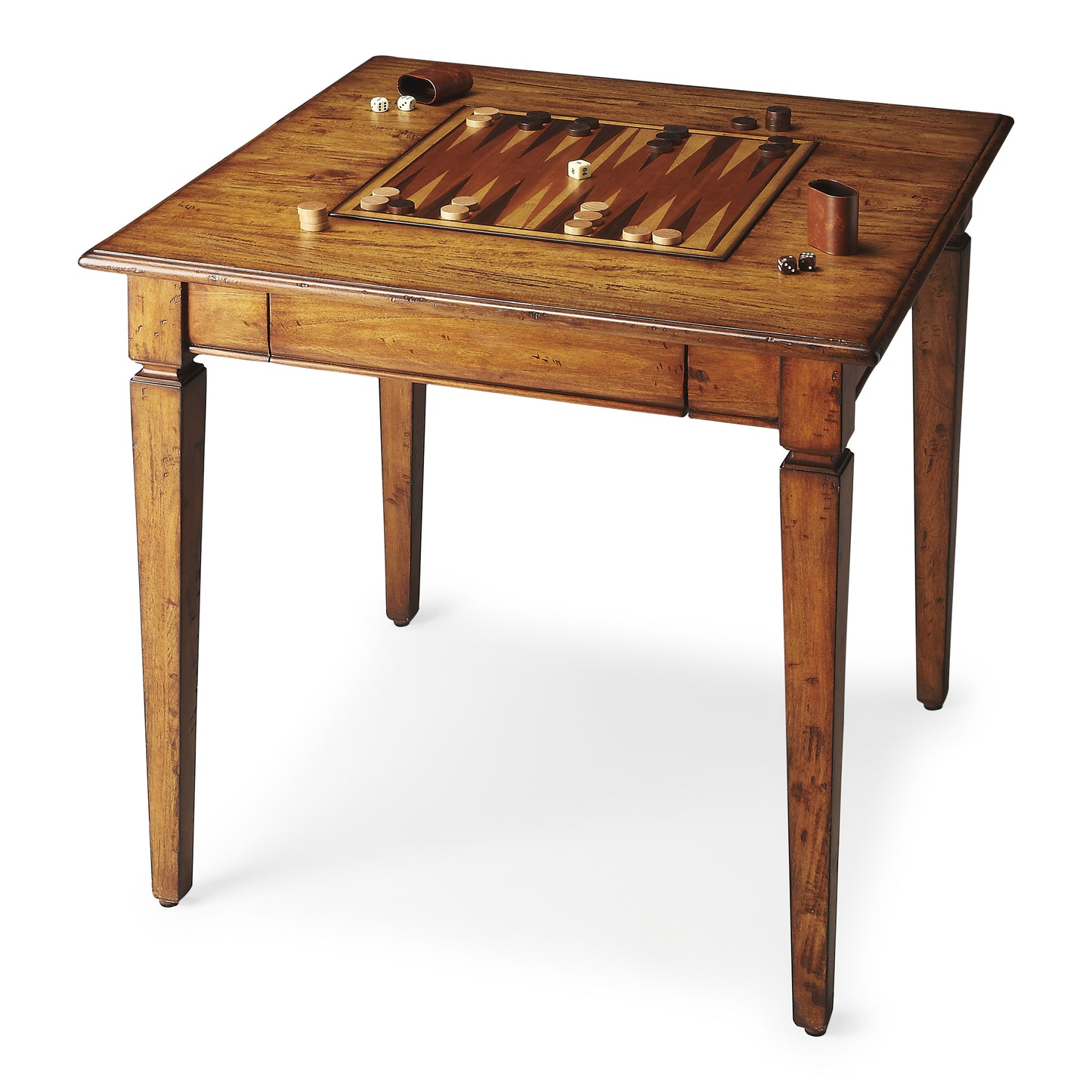 Breckinridge Rustic Game Table in Light Brown  2364120