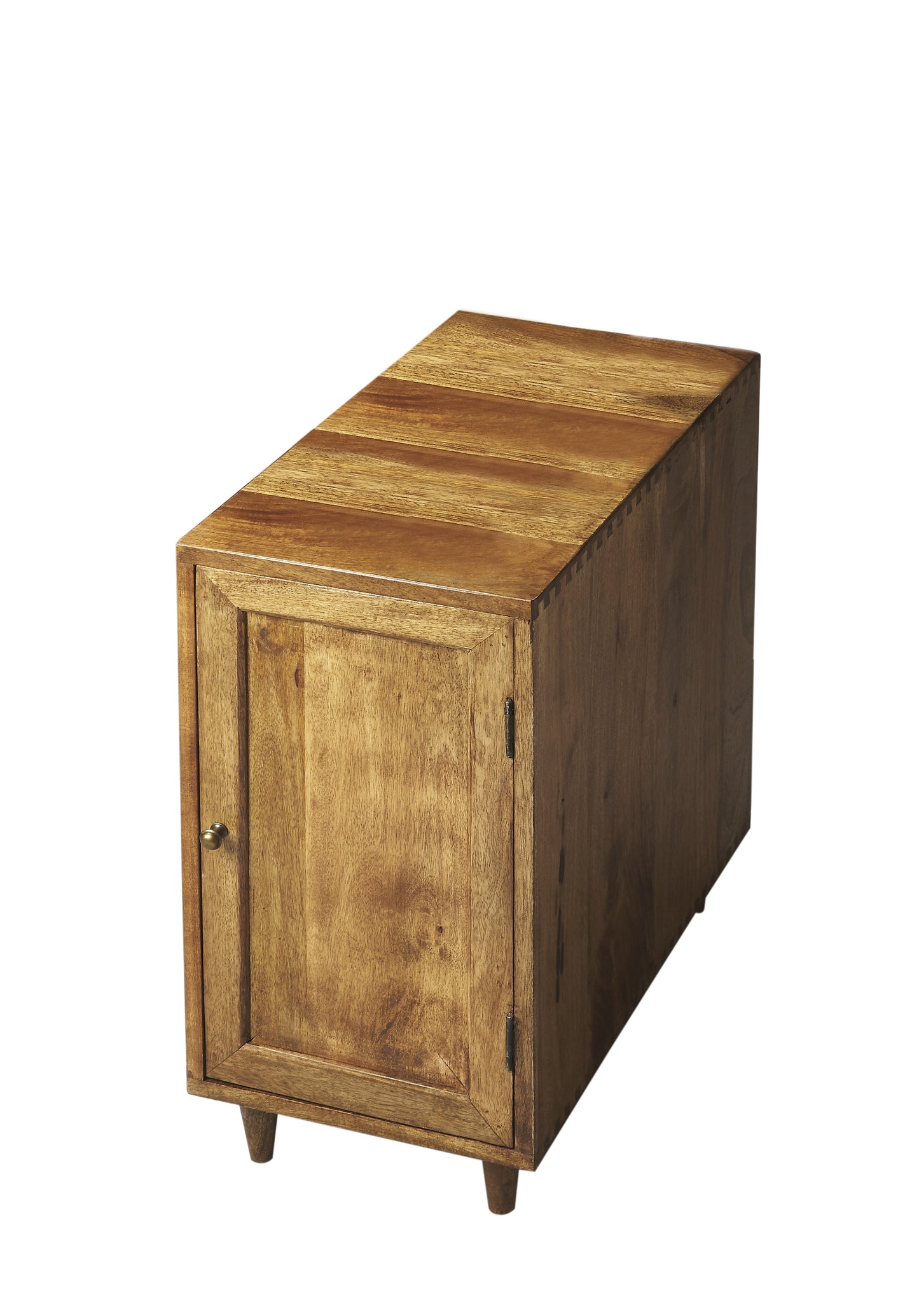 Butler Specialty Company Conrad 12 in. W Rectangular Wood 1 Door Modern End Table, Light Brown