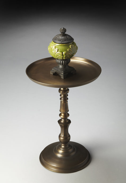 Butler Specialty Company Orleans 16 in. W Round All Metal Pedestal Base Side Table, Bronze