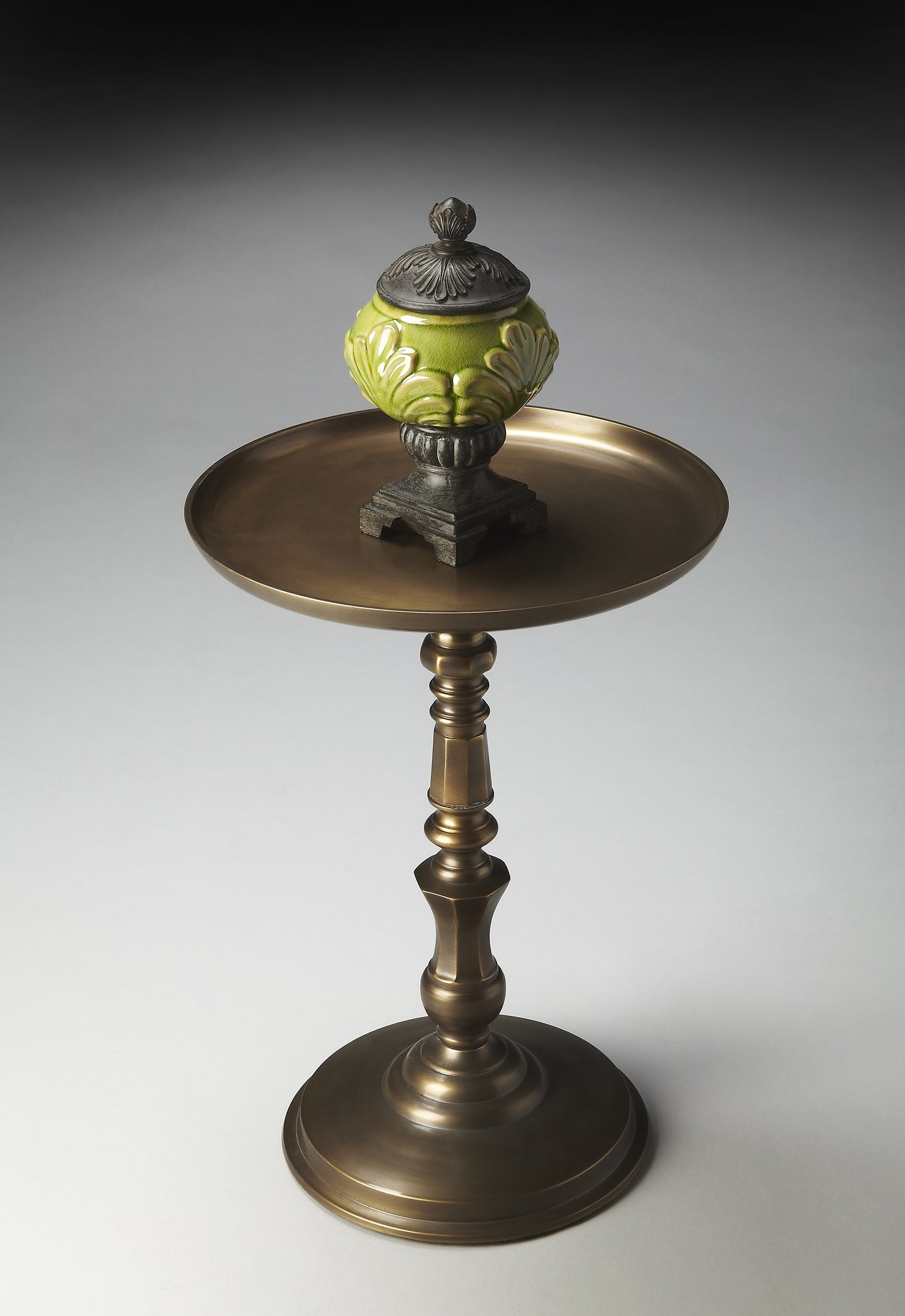Butler Specialty Company Orleans 16 in. W Round All Metal Pedestal Base Side Table, Bronze