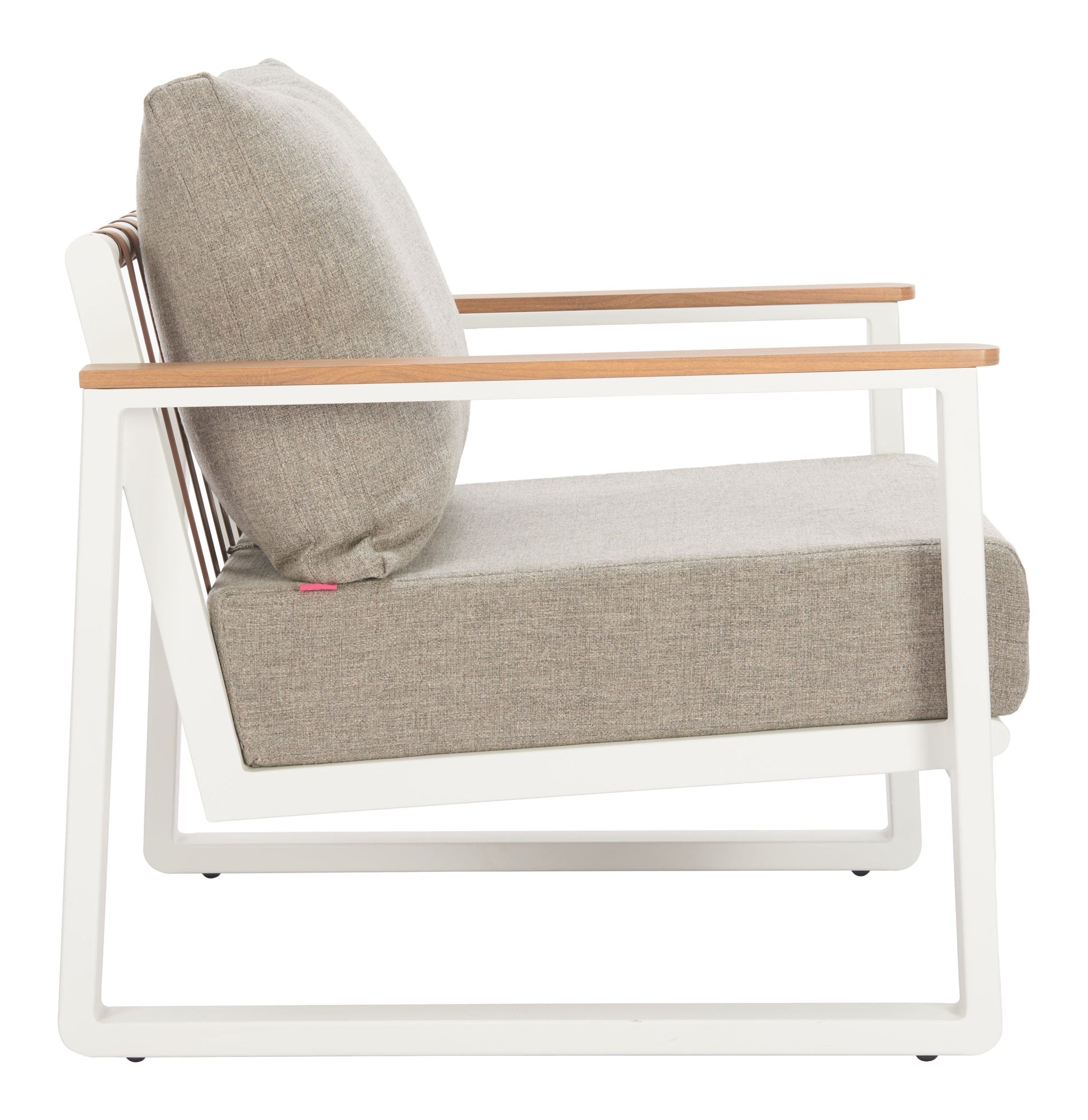 Welt Armchair Taupe & White - 2
