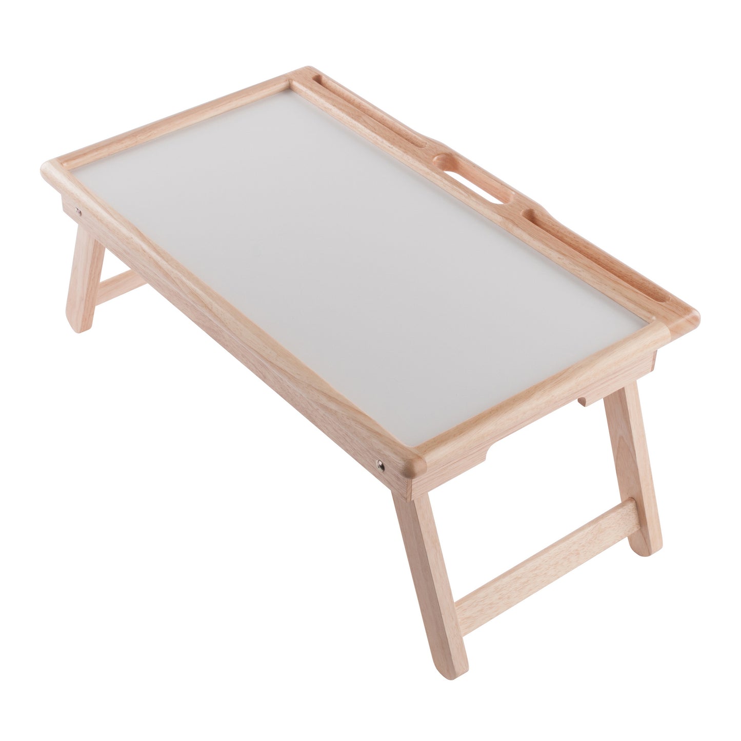Arlo Breakfast Tray with Flip Top, Natural and White
