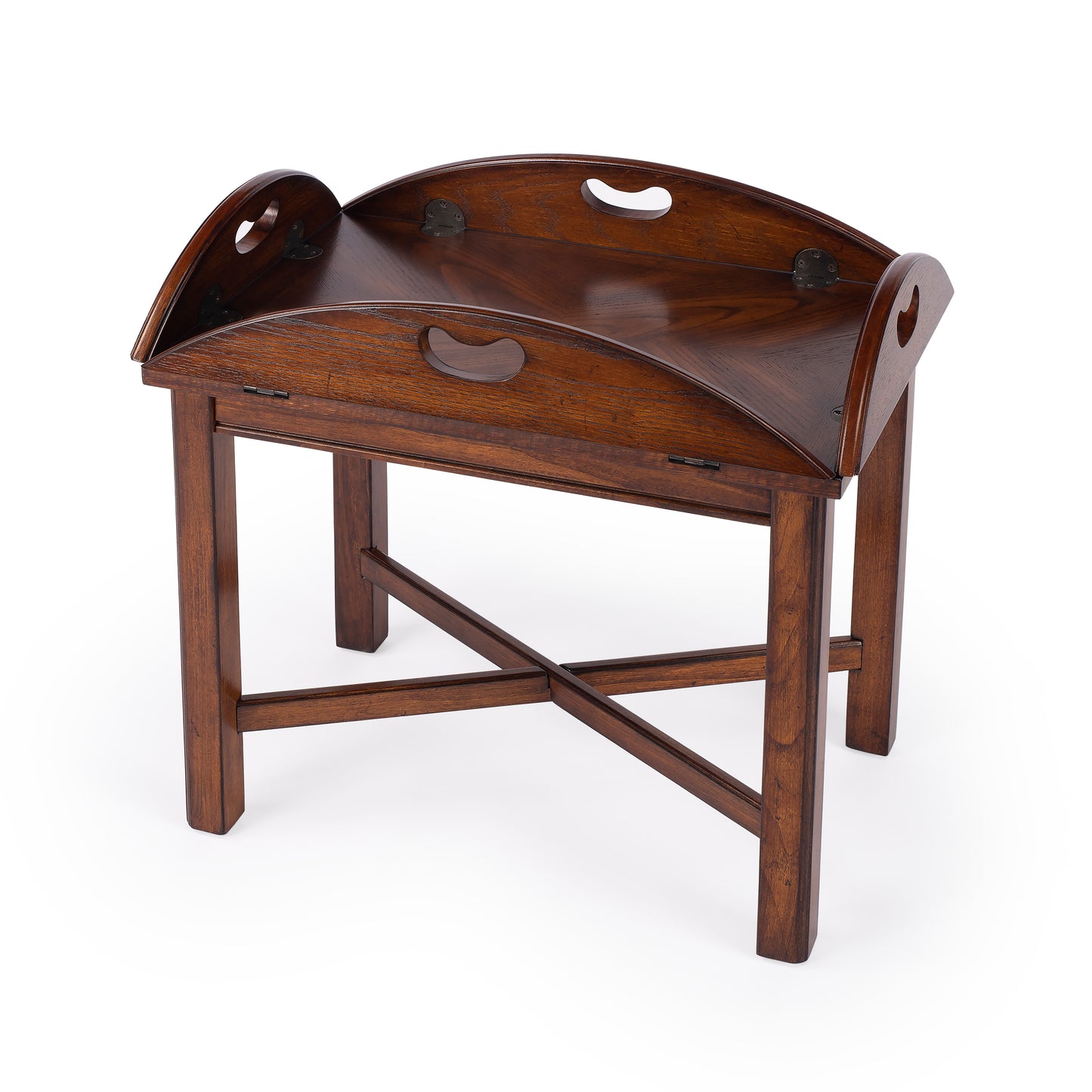 Butler Specialty Company Carlisle 30 in. W Full Extended Oval Wood Butler Traditional Coffee Table, Medium Brown