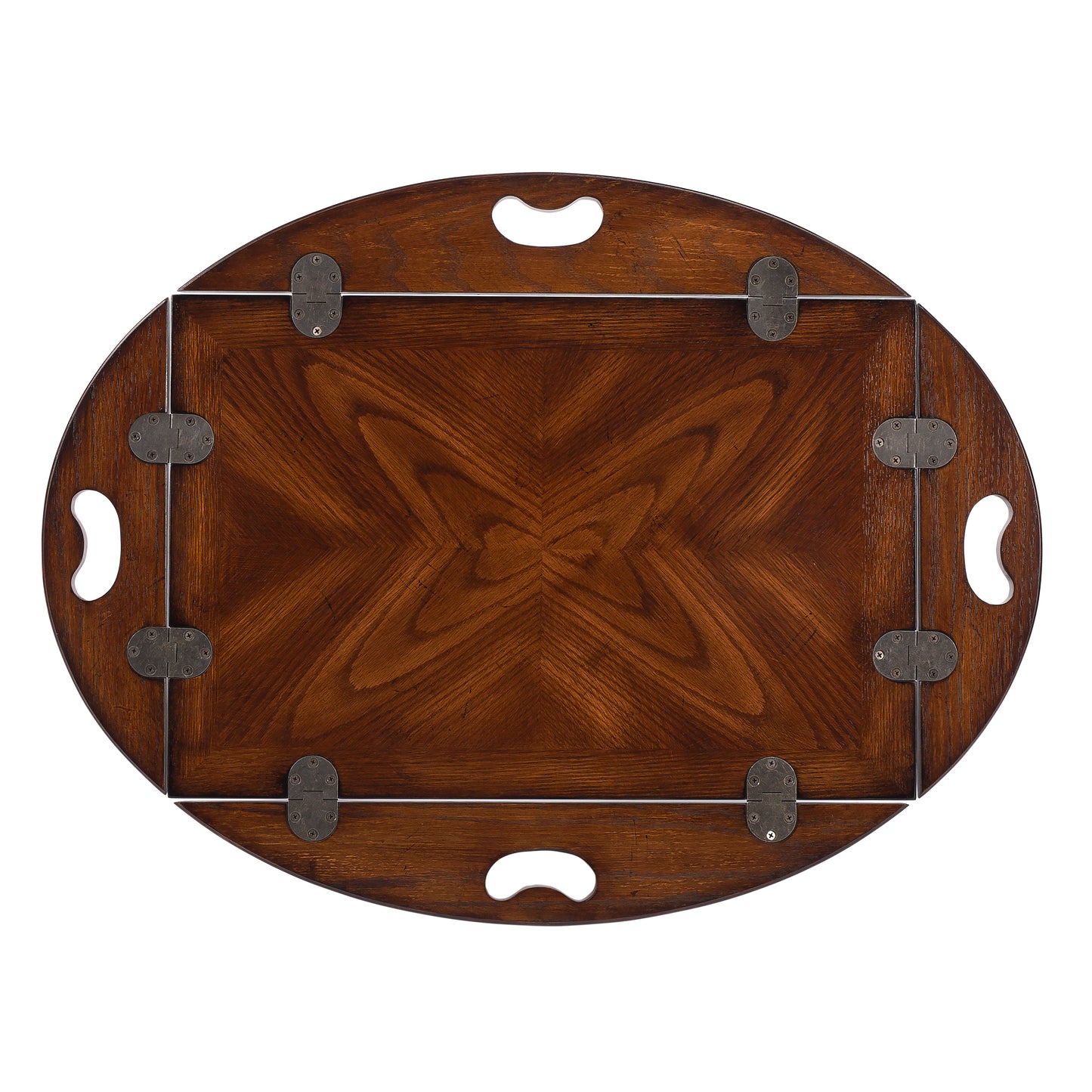 Butler Specialty Company Carlisle 30 in. W Full Extended Oval Wood Butler Traditional Coffee Table, Medium Brown