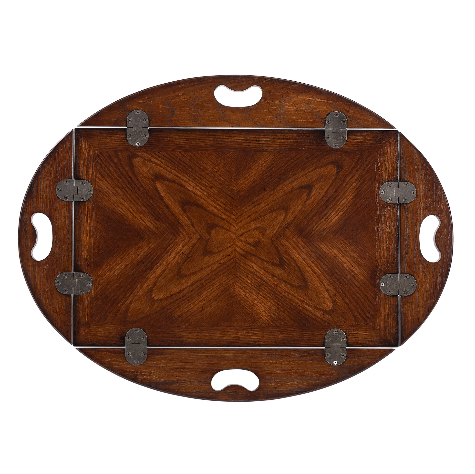 Butler Specialty Company Carlisle 30 in. W Full Extended Oval Wood Butler Traditional Coffee Table, Medium Brown