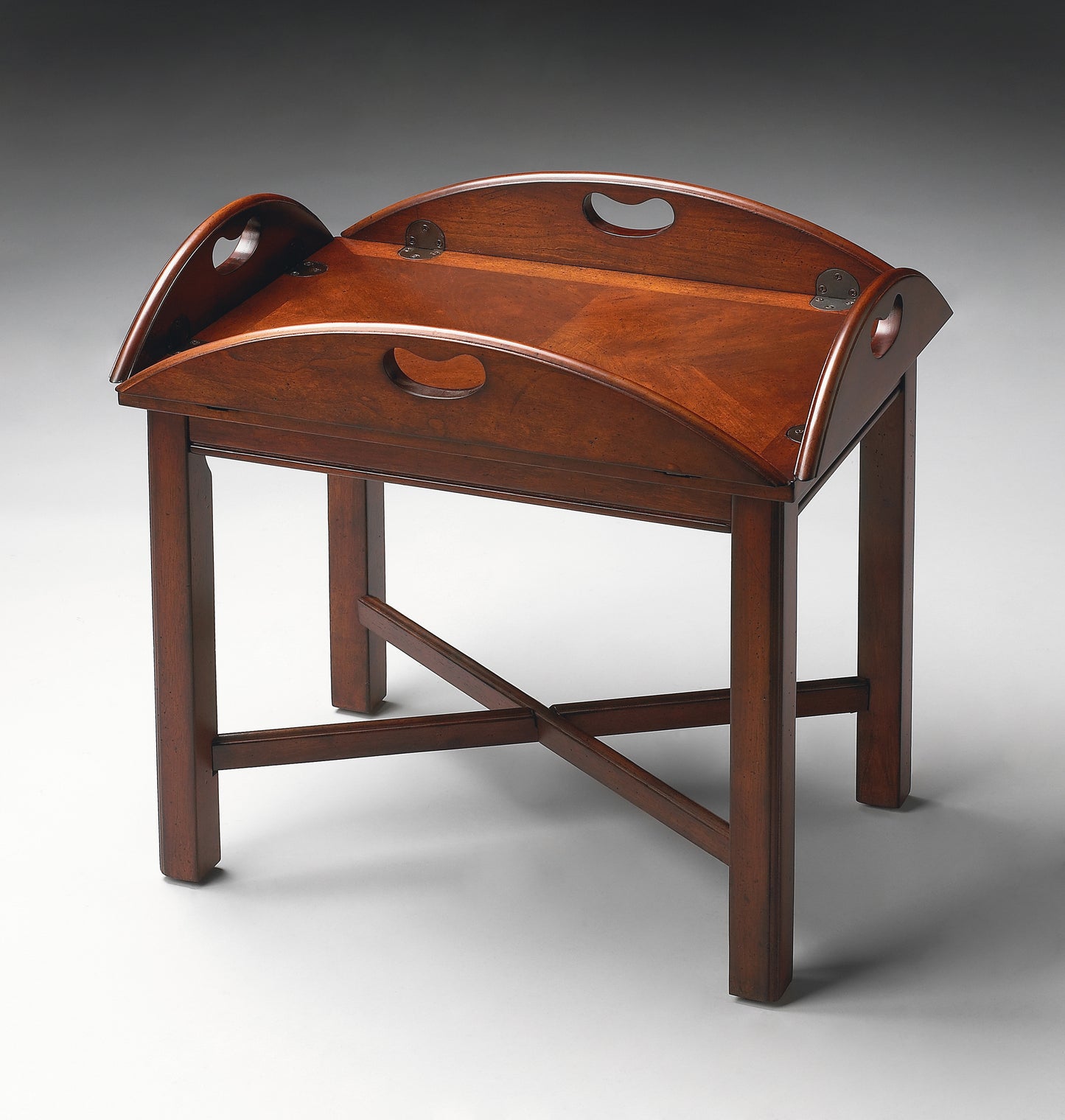 Butler Specialty Company Carlisle 30 in. W Full Extended Oval Wood Butler Traditional Coffee Table, Dark Brown