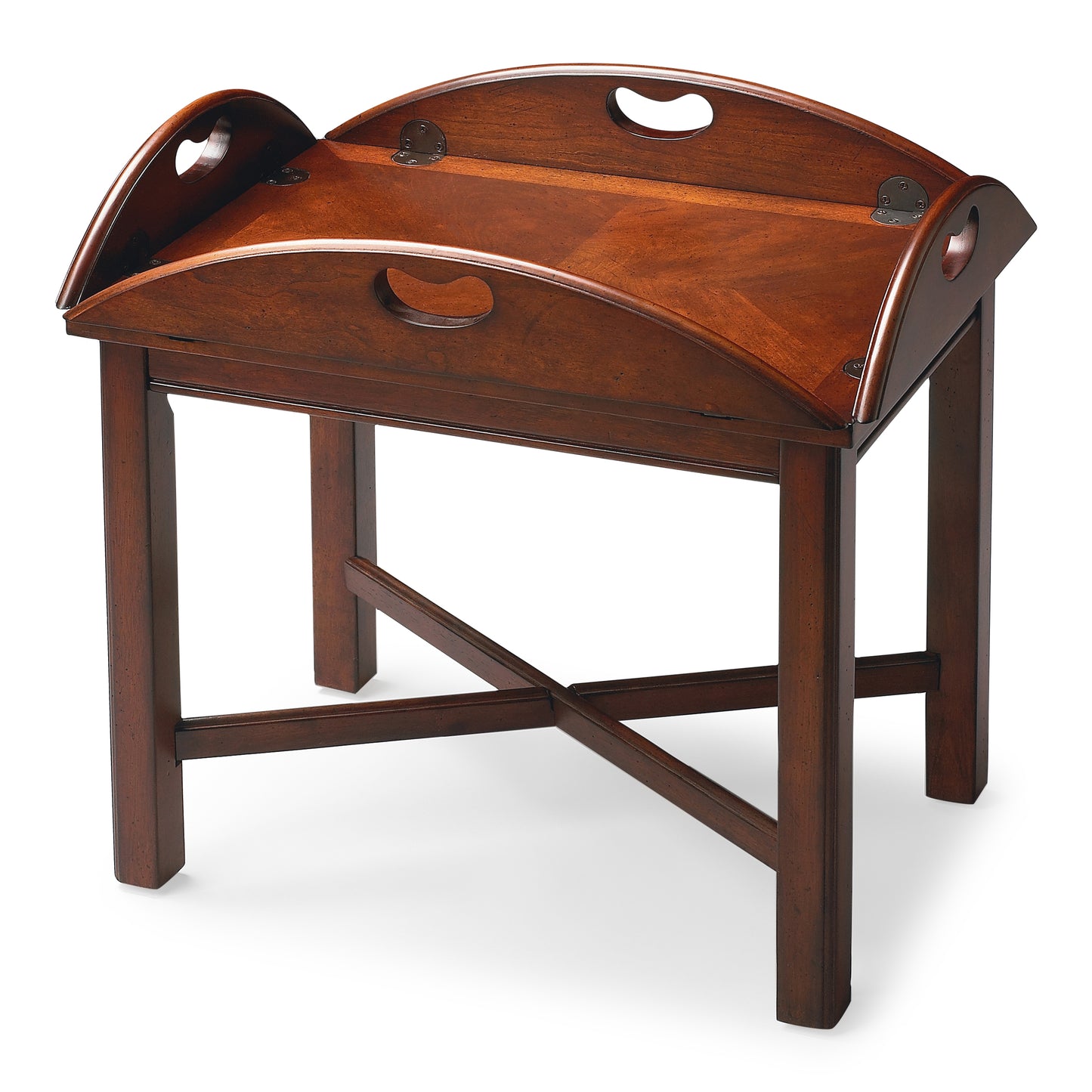 Butler Specialty Company Carlisle 30 in. W Full Extended Oval Wood Butler Traditional Coffee Table, Dark Brown
