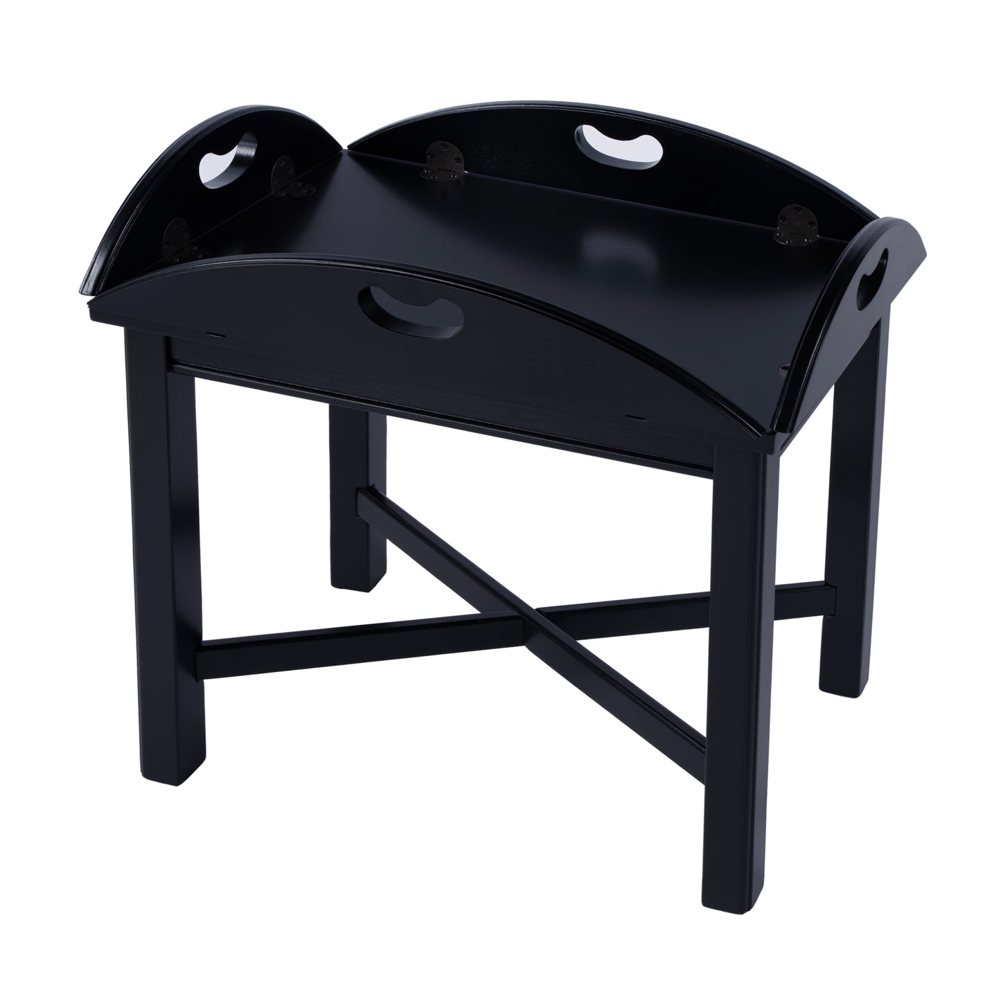 Butler Specialty Company Carlisle 30 in. W Full Extended Oval Wood Butler Traditional Coffee Table, Black