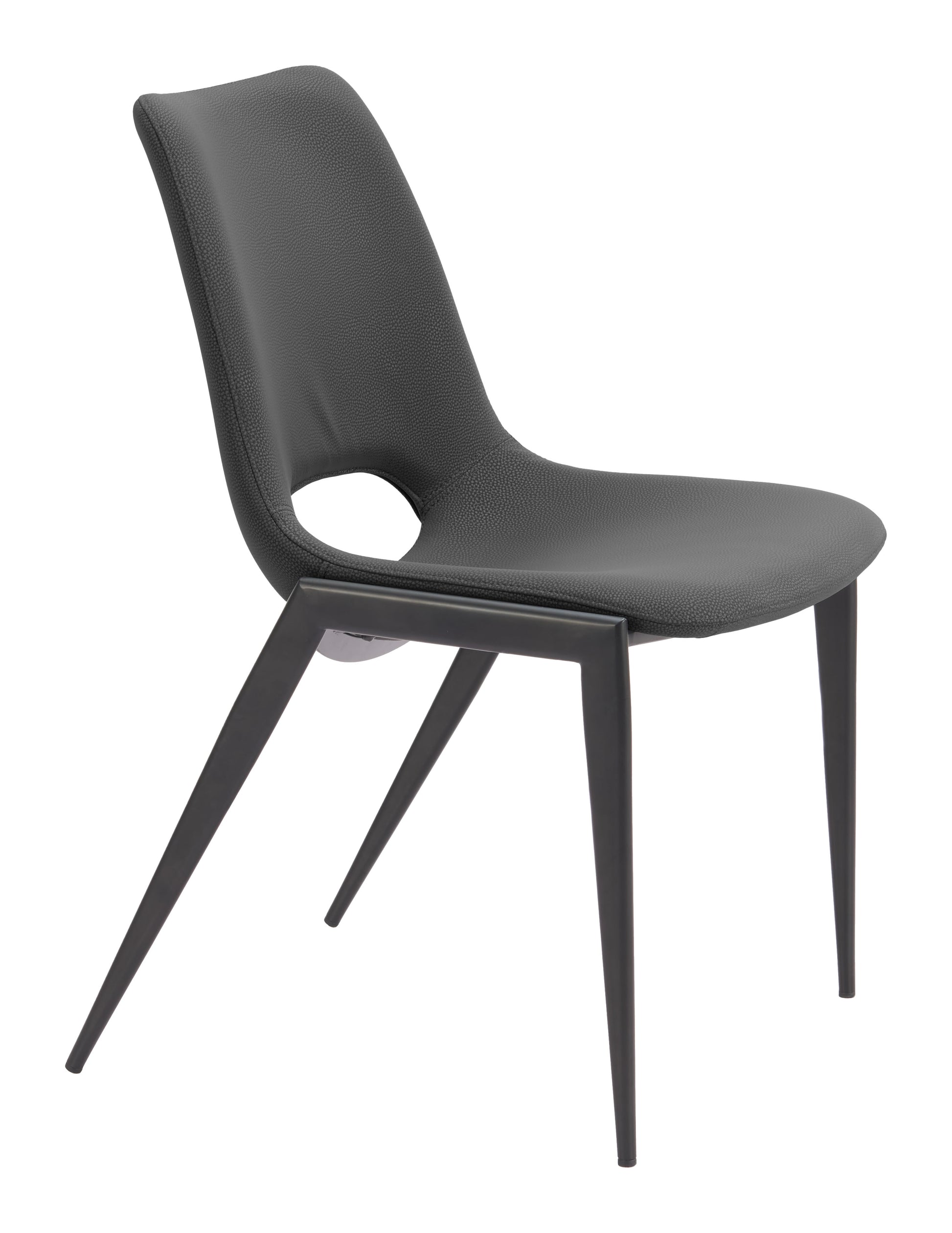 Desi Armless Dining Chair (Set of 2) Black - 6