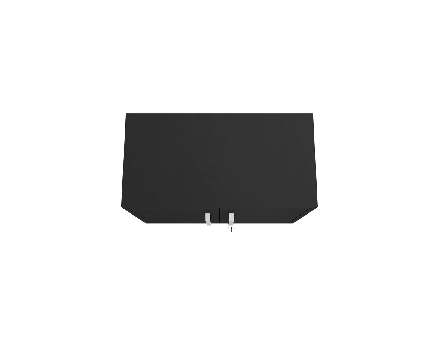 Manhattan Comfort Eiffel Floating Garage Storage Cabinet with Lock and Key in Black Matte 251BMC8