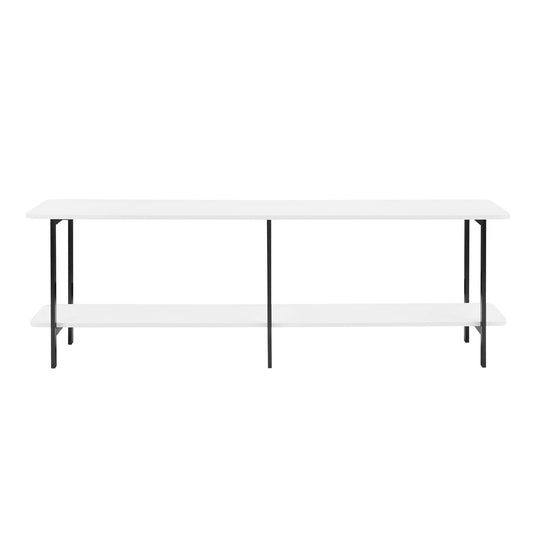 Manhattan Comfort Celine Modern Side Table Console in White 25555-WH