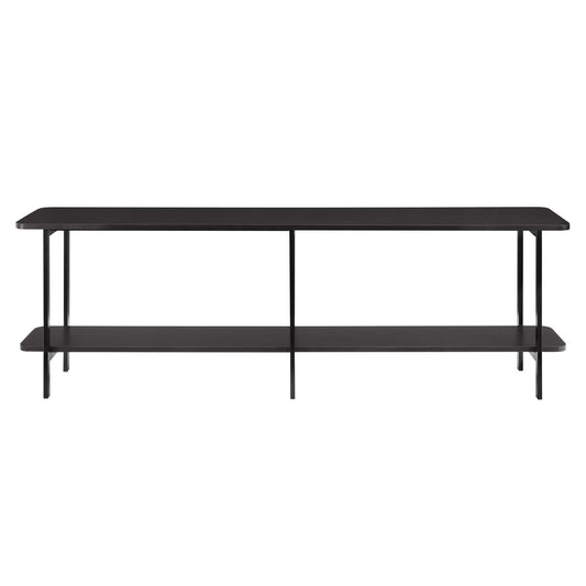 Celine Contemporary Modern 71" Console Table in Black (2-Shelf) 255551