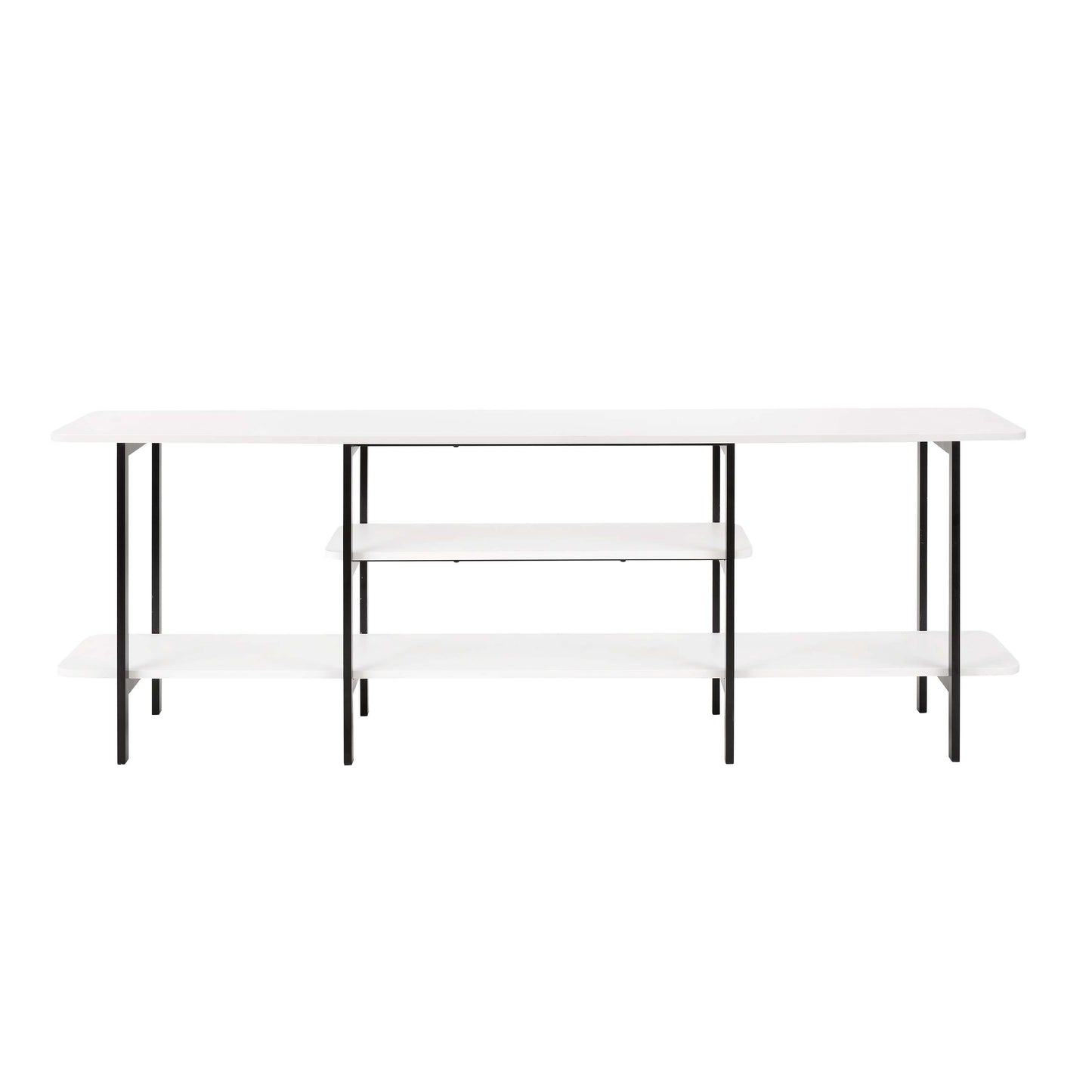Celine Contemporary Modern 71" Console Table in White (3-Shelf) 25570-WH
