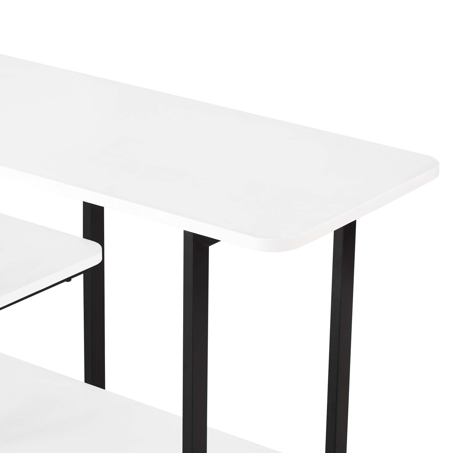 Celine Contemporary Modern 71" Console Table in White (3-Shelf) 25570-WH