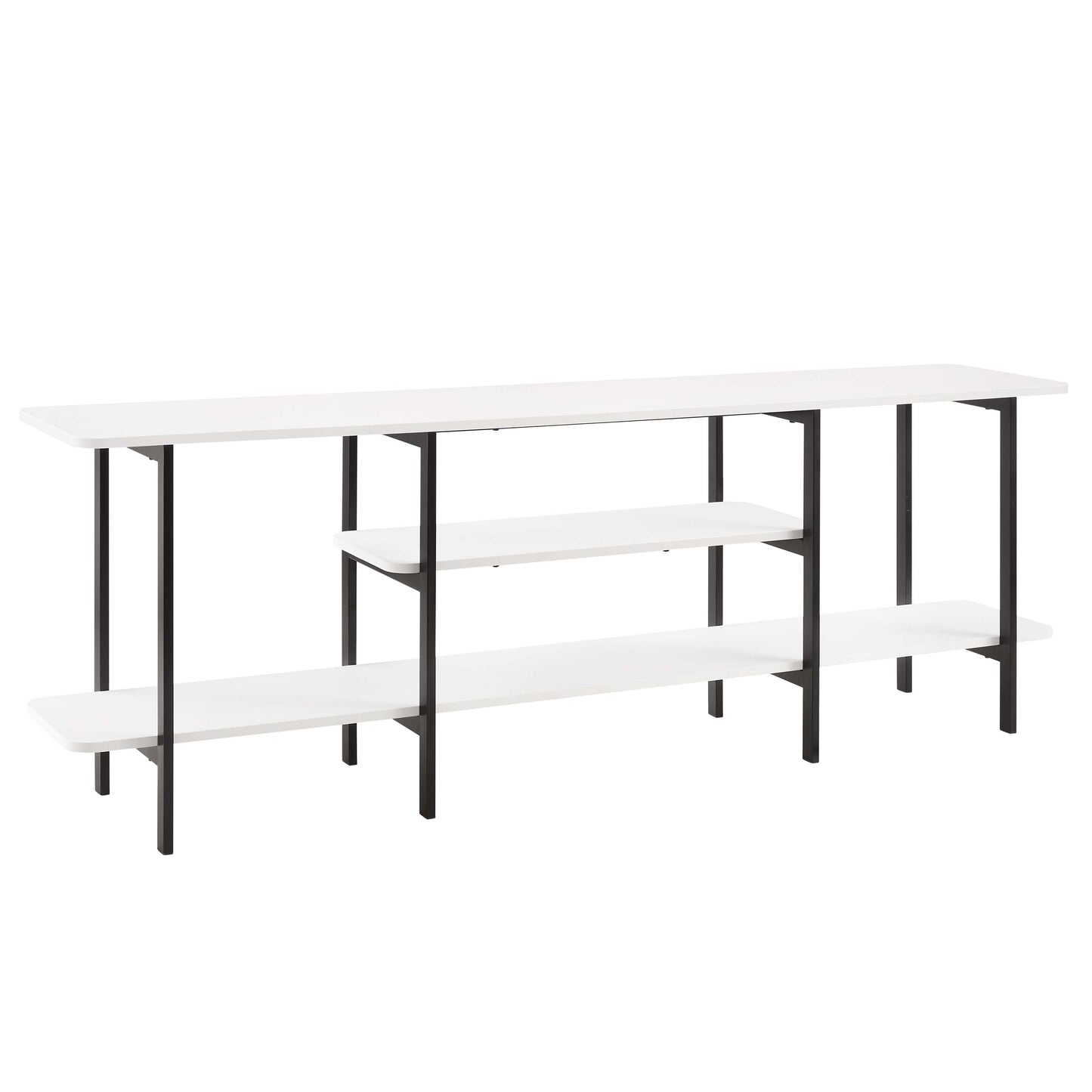 Celine Contemporary Modern 71" Console Table in White (3-Shelf) 25570-WH