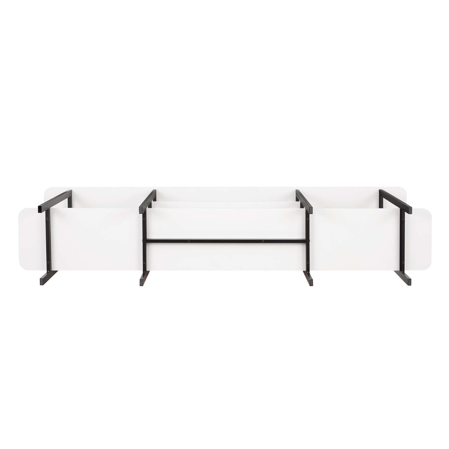 Celine Contemporary Modern 71" Console Table in White (3-Shelf) 25570-WH