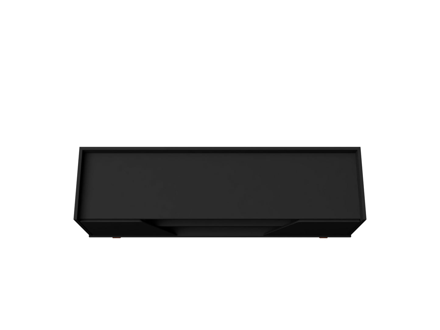 Manhattan Comfort Mid-Century Modern Marcus 53.14 TV Stand with Solid Wood Legs in Matte Black 259BMC8