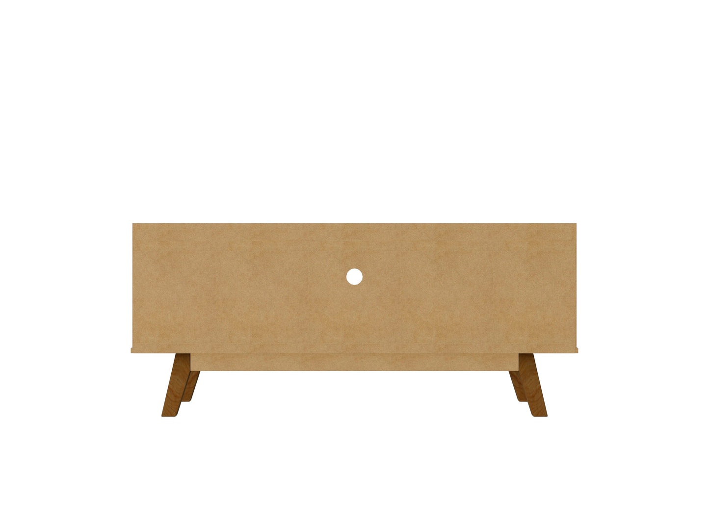 Manhattan Comfort Mid-Century Modern Marcus 53.14 TV Stand with Solid Wood Legs in Matte Black 259BMC8