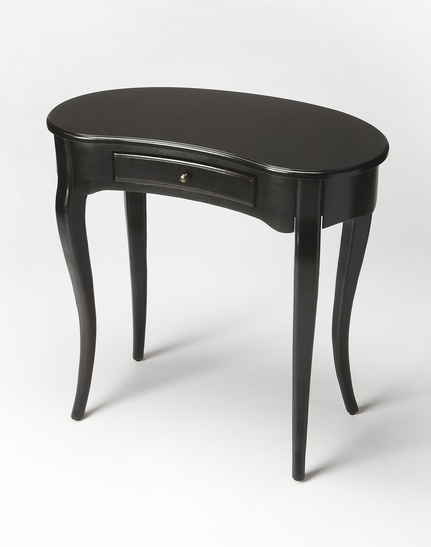 Butler Specialty Company Edgewater 36 in. W Kidney Shaped Wood 1 Drawer Writing Desk, Black