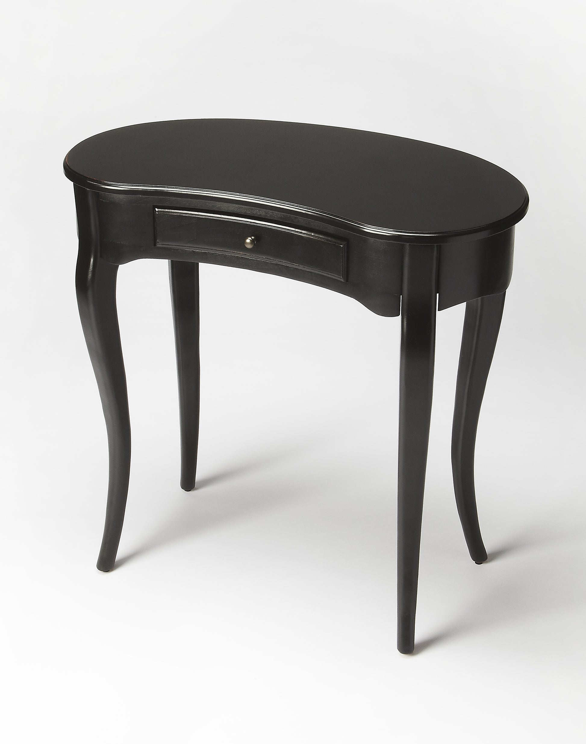 Butler Specialty Company Edgewater 36 in. W Kidney Shaped Wood 1 Drawer Writing Desk, Black